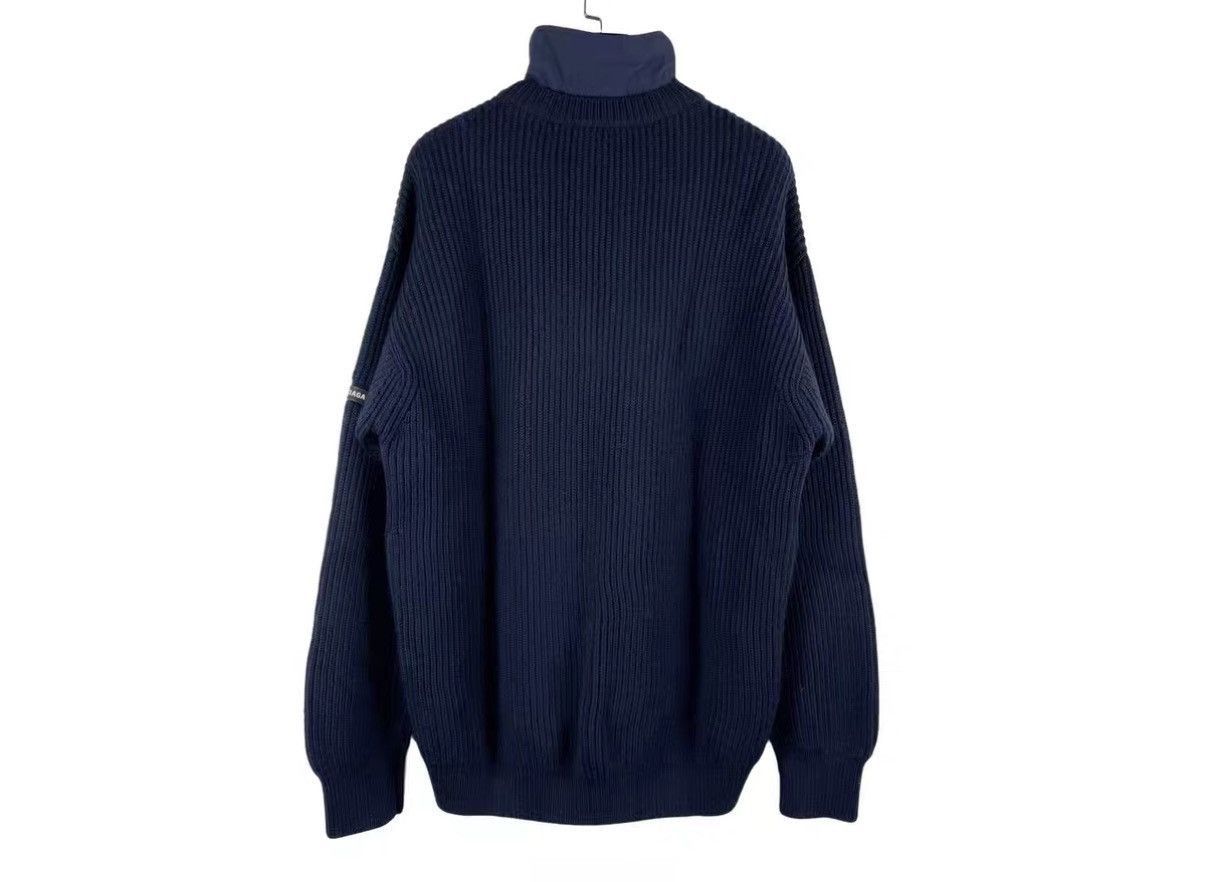 Balenciaga Blue V-Neck Long Sleeve Sweater Size US S / EU 44-46 / 1 - 2 Thumbnail