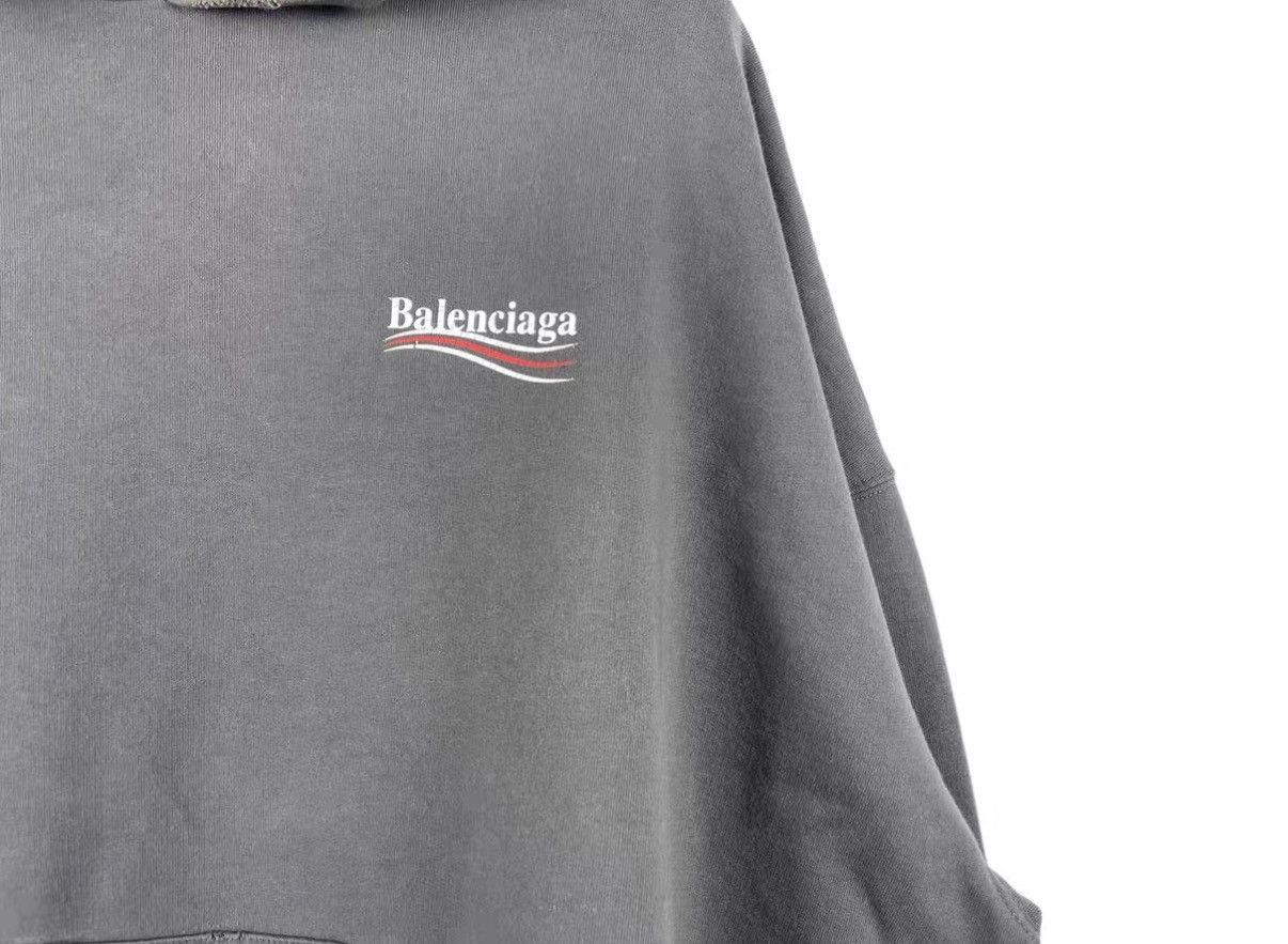 Balenciaga Gray Oversized Hoodie with Front Pocket Size US S / EU 44-46 / 1 - 5 Thumbnail