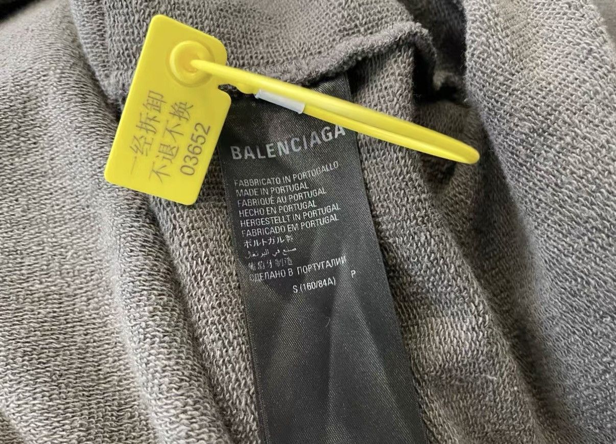 Balenciaga Gray Oversized Hoodie with Front Pocket Size US S / EU 44-46 / 1 - 6 Thumbnail