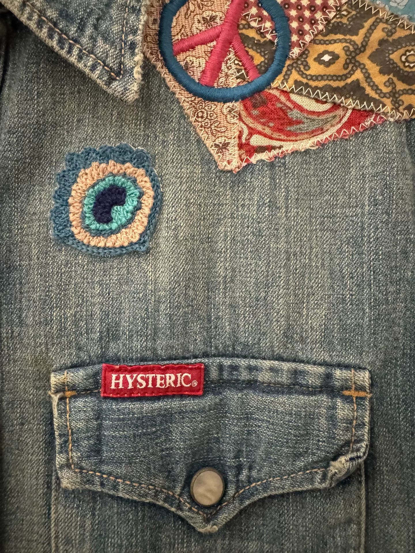 Hysteric Glamour Hysteric Glamour Embroidered Washed Denim Shirt Size S / US 4 / IT 40 - 3 Thumbnail