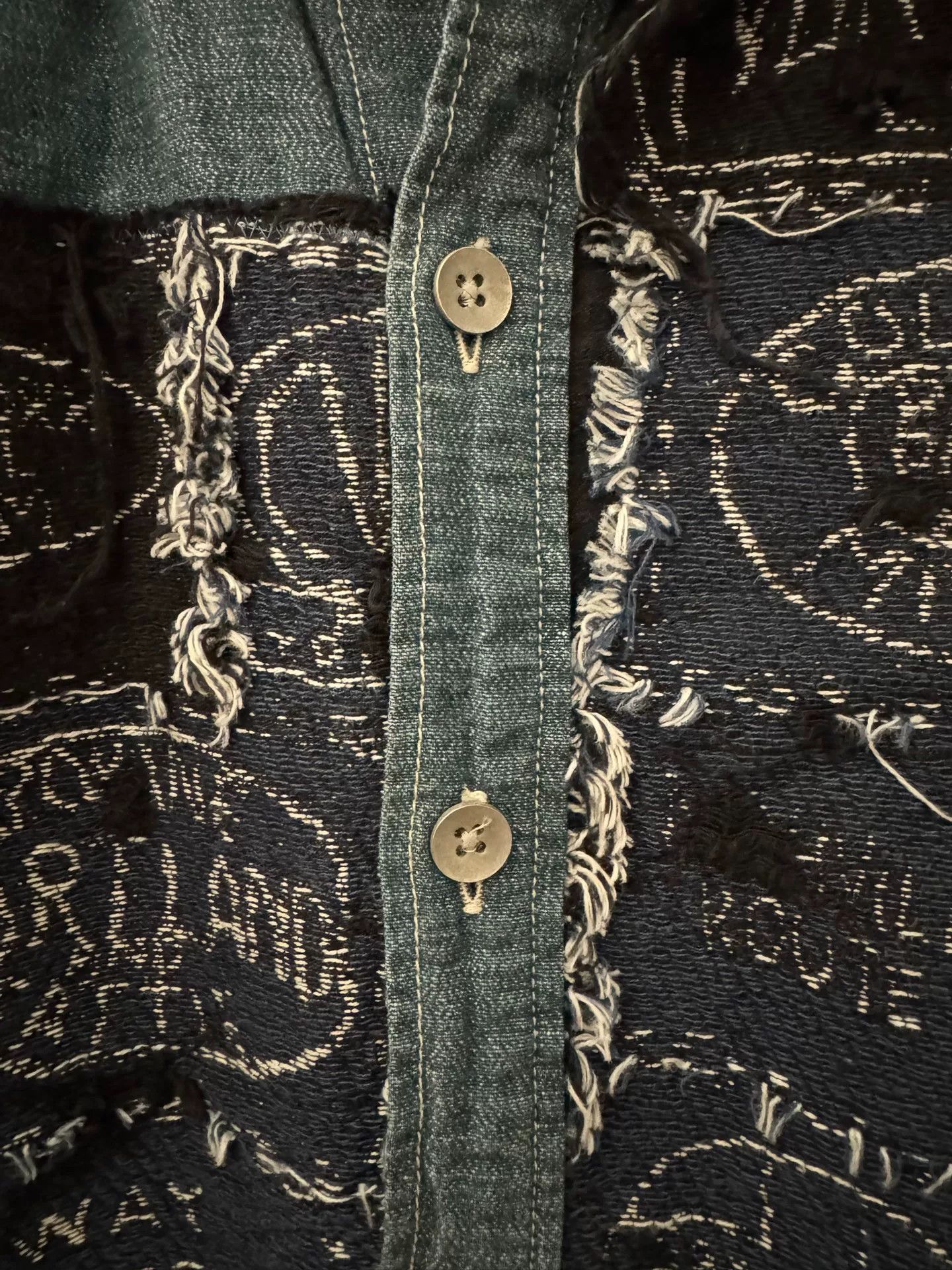 Maison MIHARA YASUHIRO MIHARA YASUHIRO Denim Slogan Patch Shirt Size US M / EU 48-50 / 2 - 5 Thumbnail