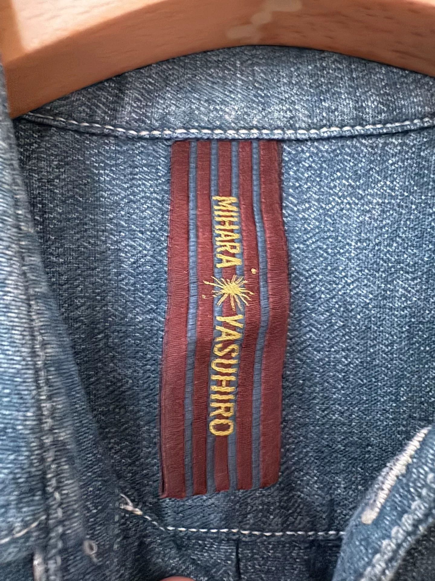 Maison MIHARA YASUHIRO MIHARA YASUHIRO Denim Slogan Patch Shirt Size US M / EU 48-50 / 2 - 3 Thumbnail