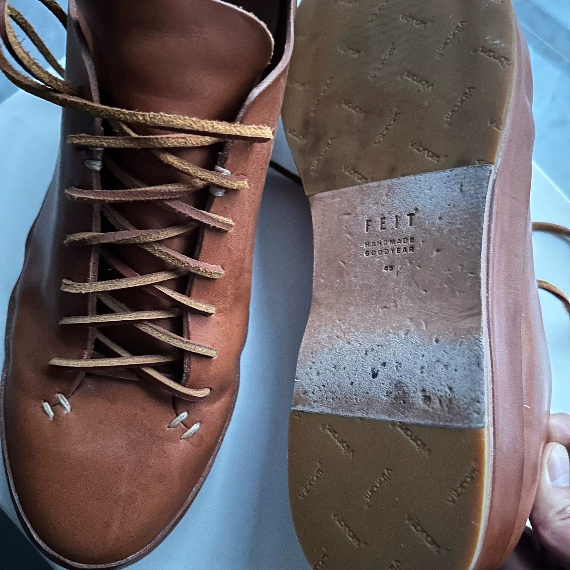 Feit FEIT Hand Sewn Low Horse Leather Shoes Size US 11 / EU 44 - 5 Thumbnail