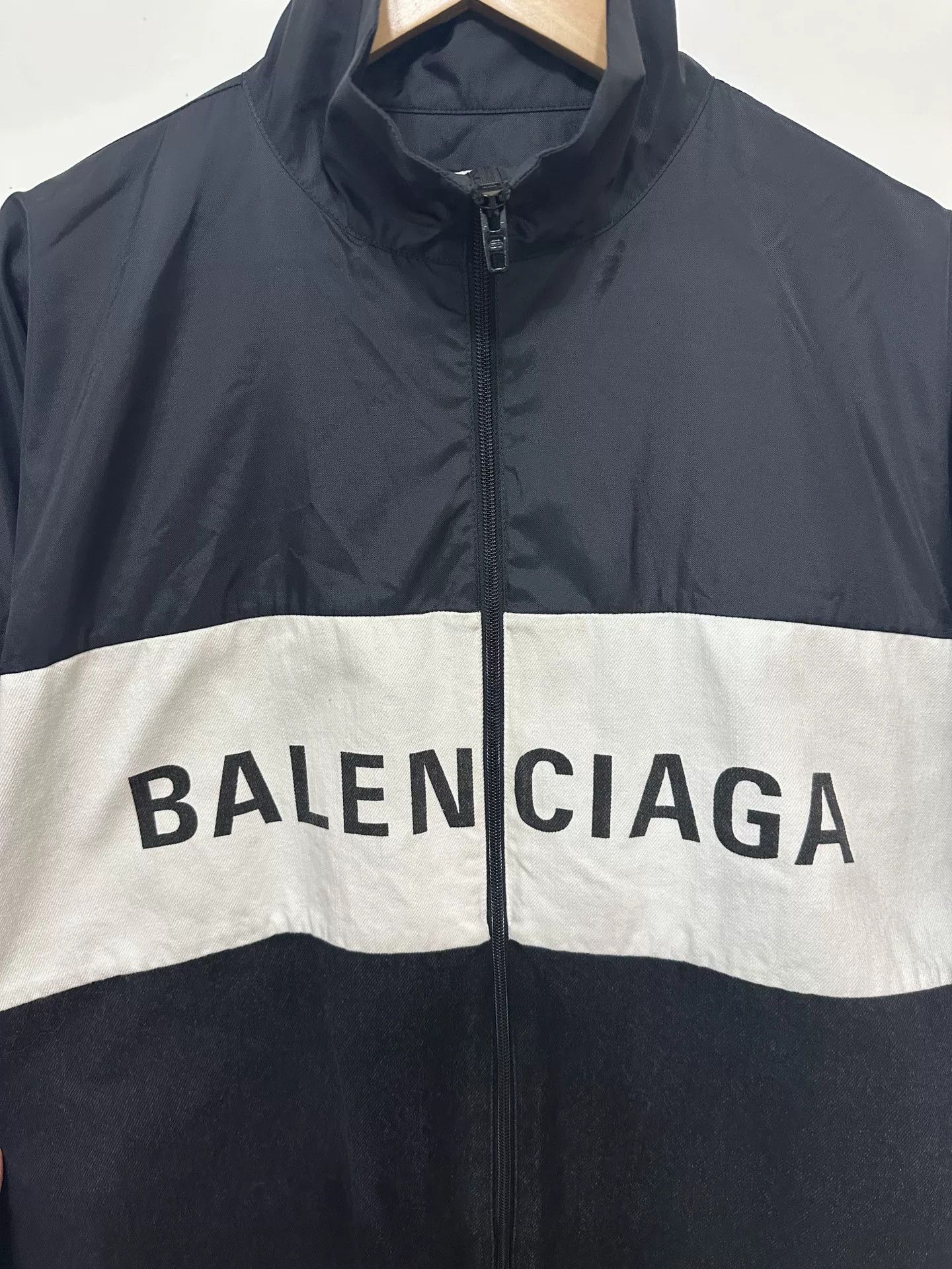 Balenciaga Balenciaga Denim Patchwork Windbreaker Size XXS / US 00 / IT 34 - 3 Thumbnail