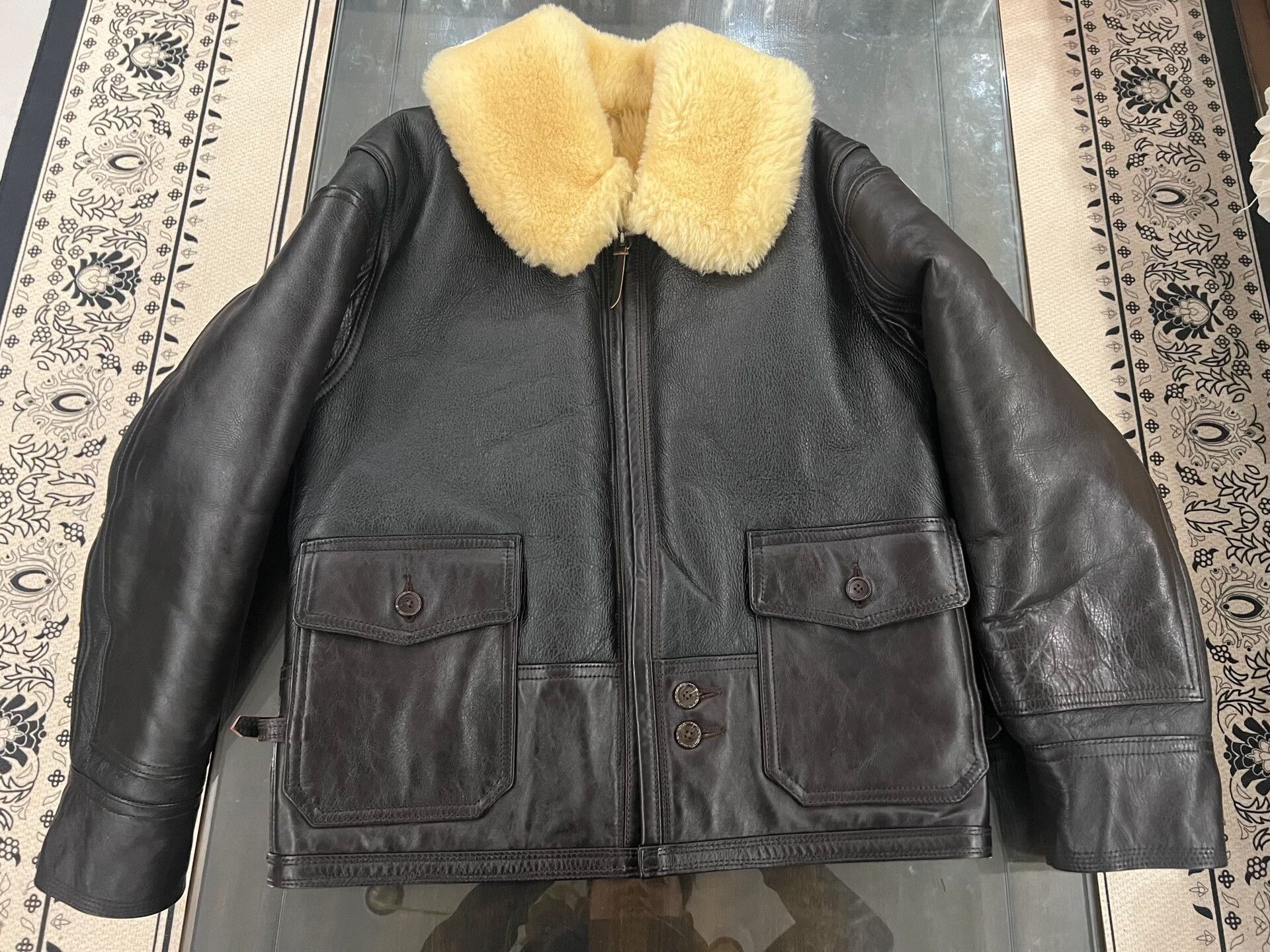 Aero Leathers AERO Shearling Leather Jacket Size 42 Size US XS / EU 42 / 0 - 2 Thumbnail