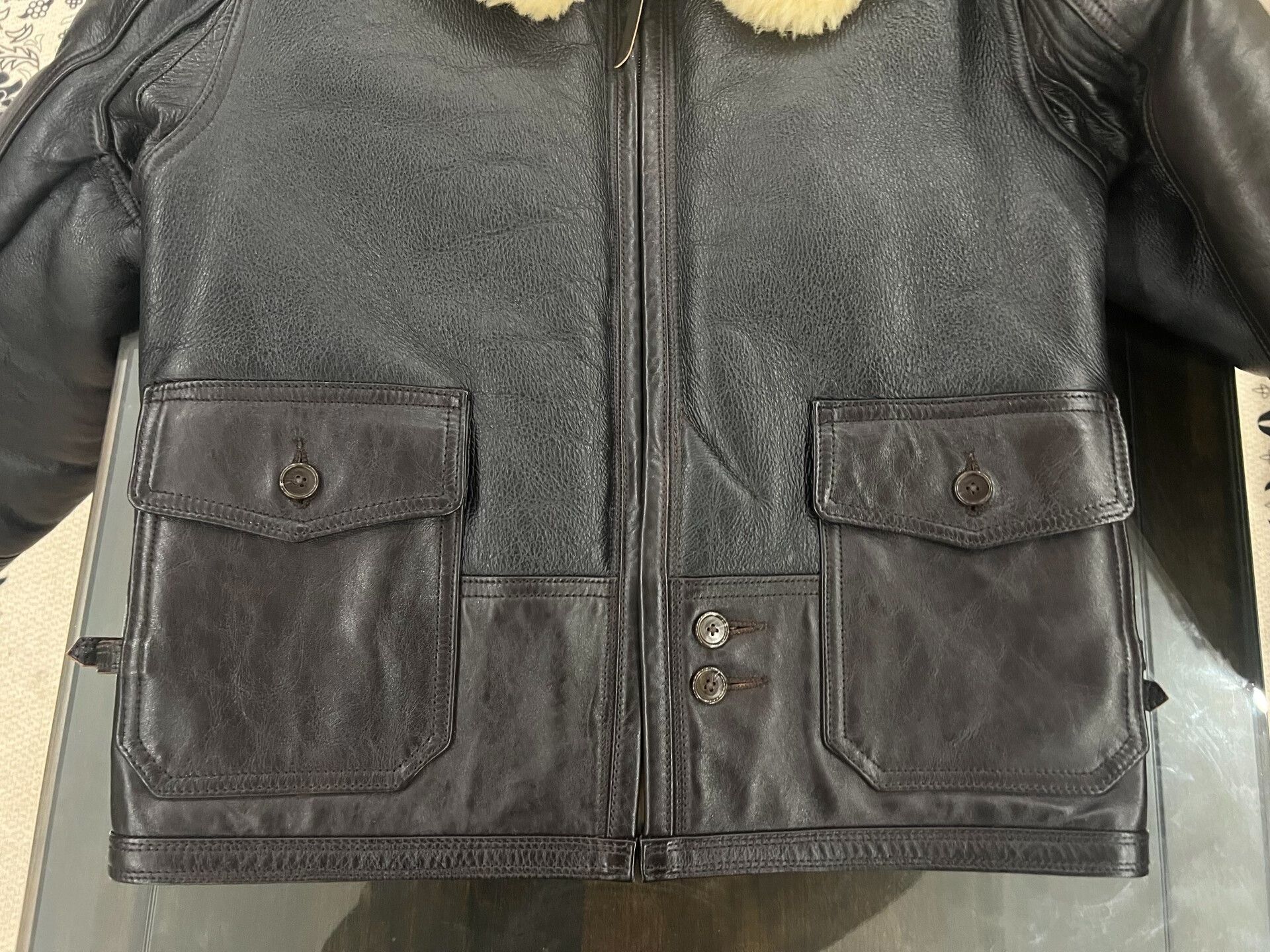 Aero Leathers AERO Shearling Leather Jacket Size 42 Size US XS / EU 42 / 0 - 9 Thumbnail