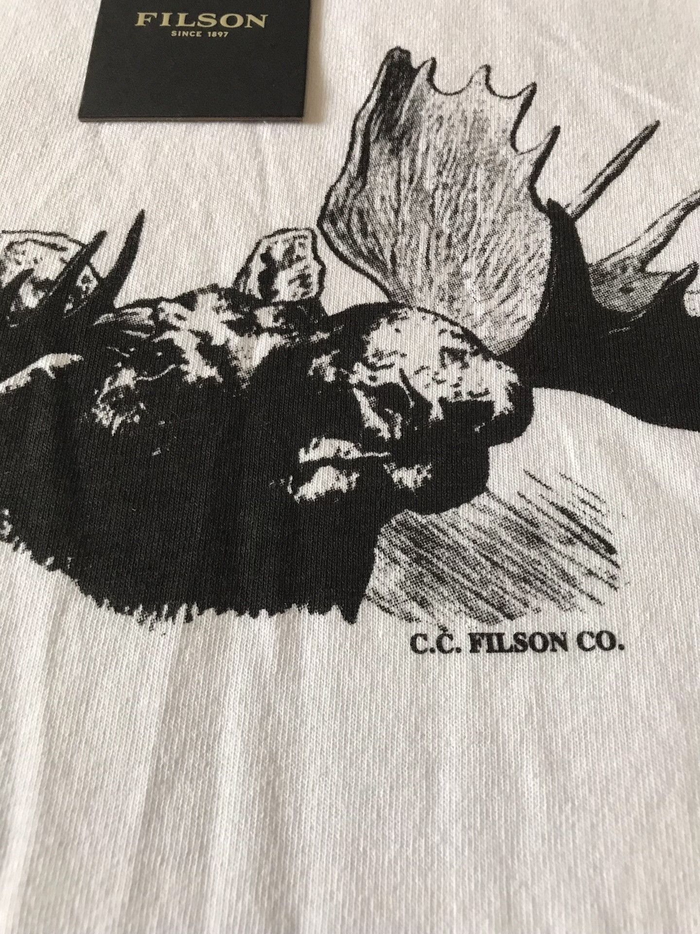 Filson Filson 20233183 White Elk Print T-Shirt Size US M / EU 48-50 / 2 - 4 Thumbnail
