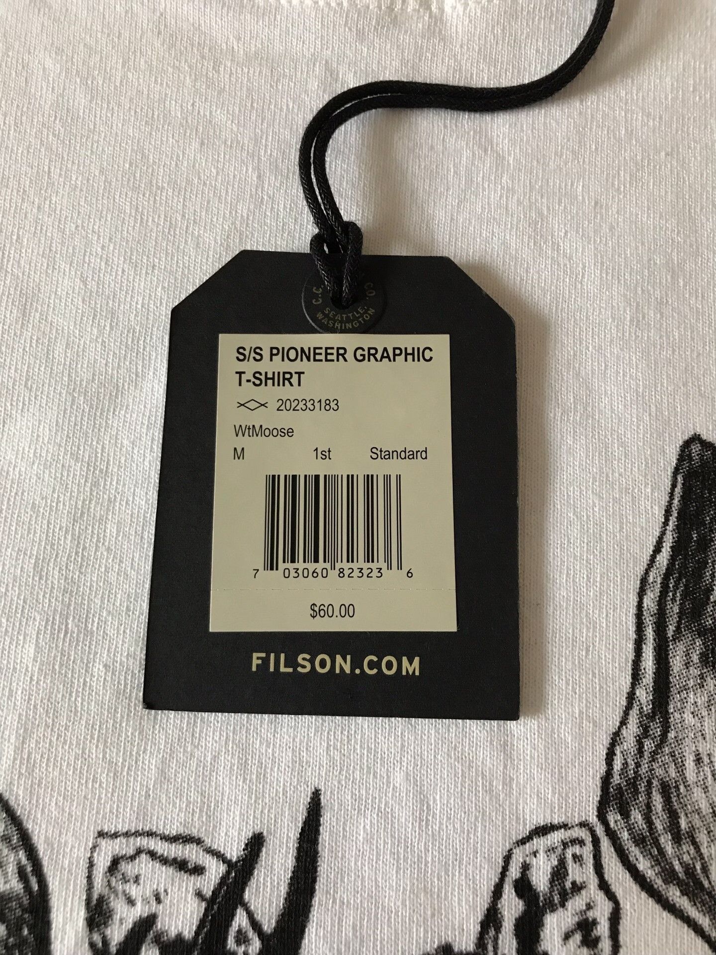 Filson Filson 20233183 White Elk Print T-Shirt Size US M / EU 48-50 / 2 - 7 Thumbnail