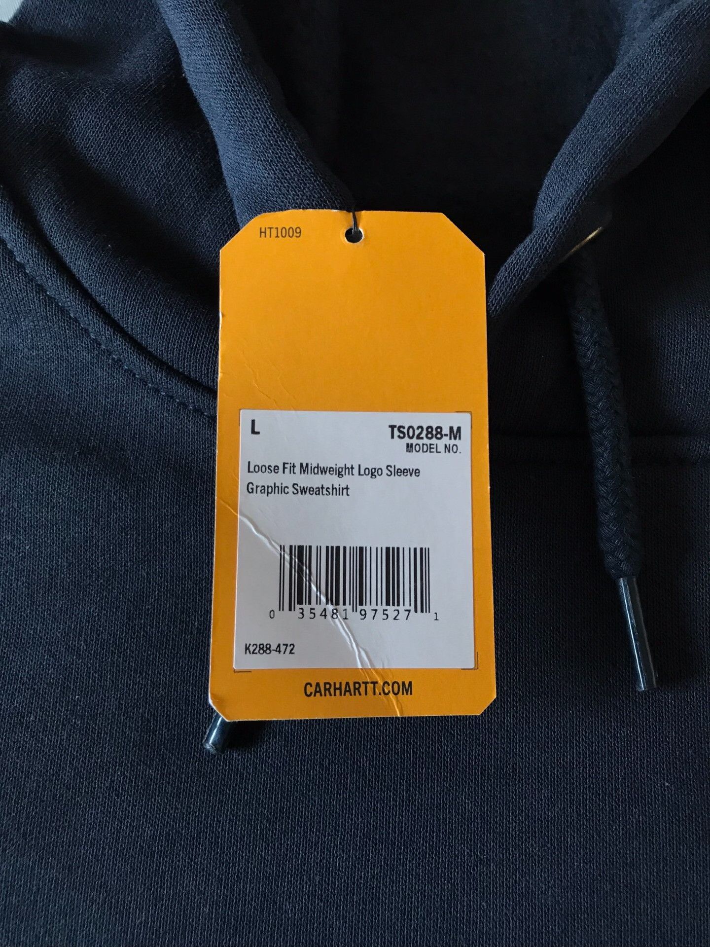 Carhartt Carhartt K288 472 Navy Hooded Sweatshirt Size US L / EU 52-54 / 3 - 8 Thumbnail