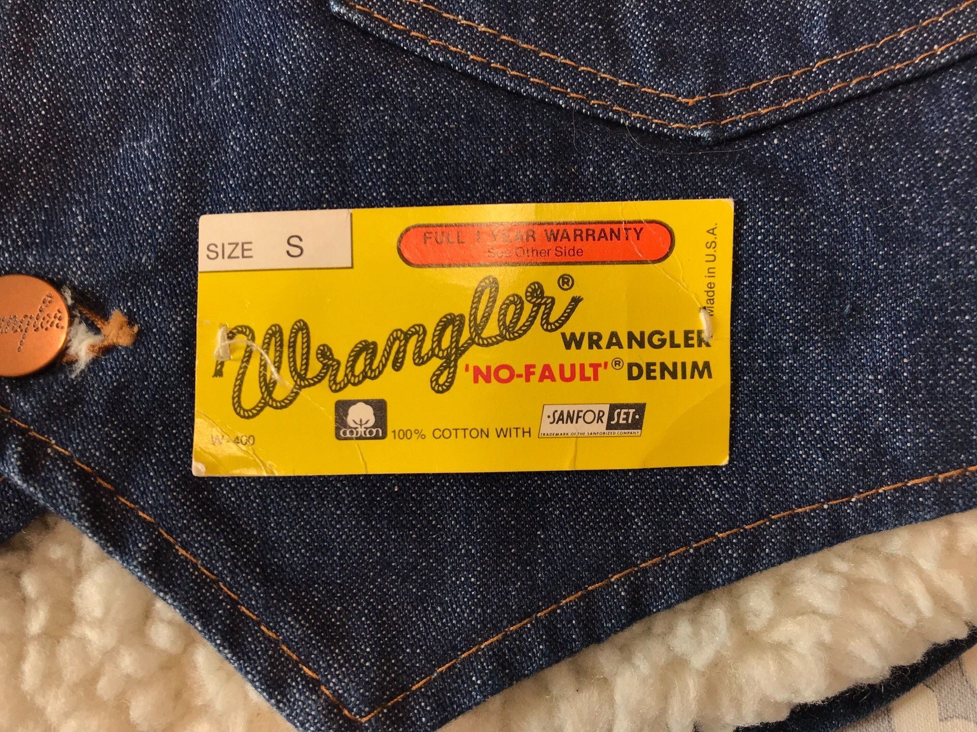 Wrangler 80s Wrangler Sherpa Lined Western Vest Size US S / EU 44-46 / 1 - 7 Thumbnail