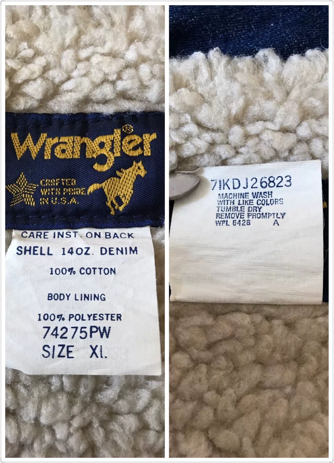 Wrangler 80s Wrangler Sherpa Lined Denim Vest Size US XL / EU 56 / 4 - 9 Thumbnail