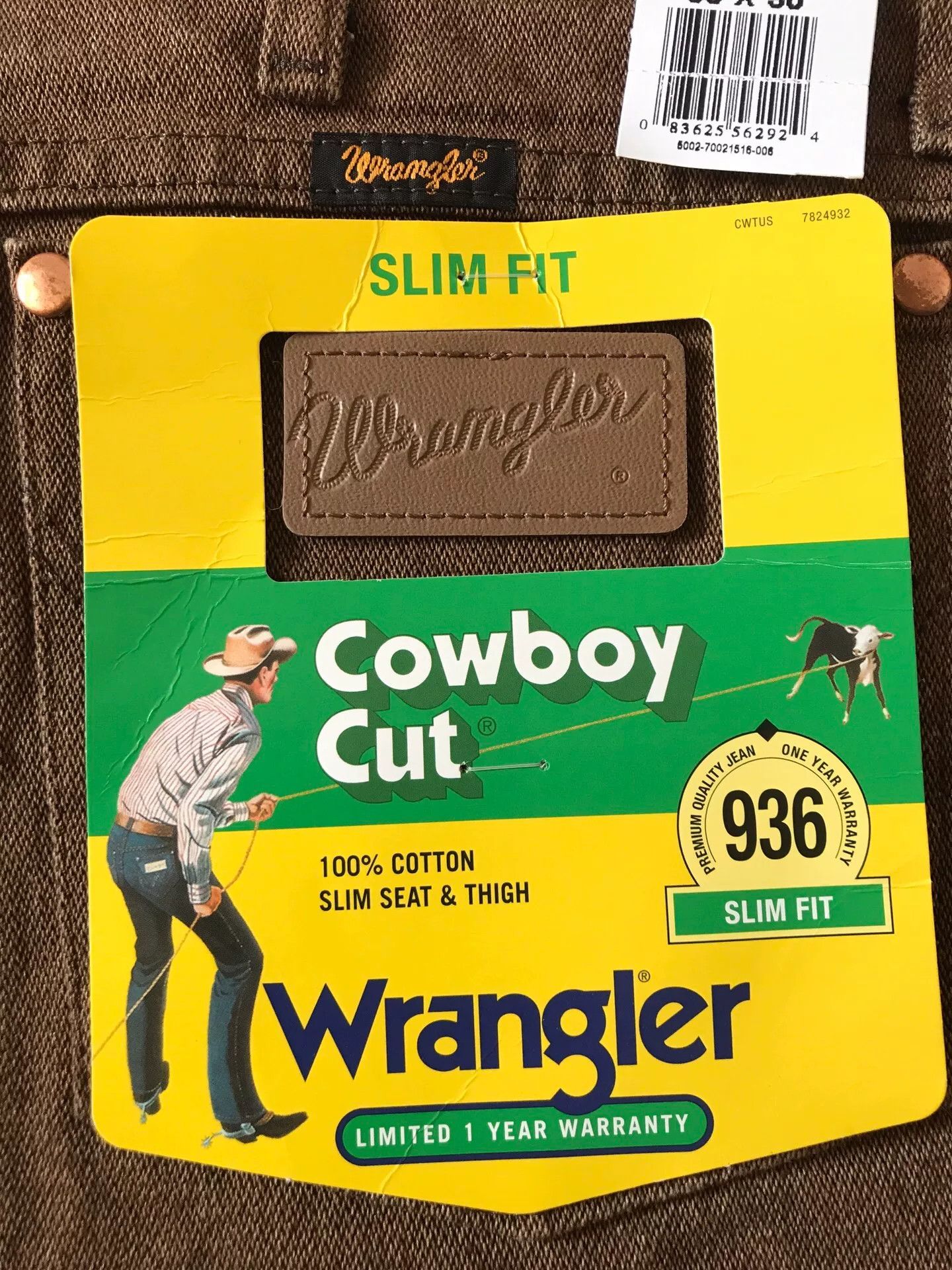 Wrangler Wrangler 936BKW Brown Jeans W36L30 Size US 36 / EU 52 - 7 Thumbnail