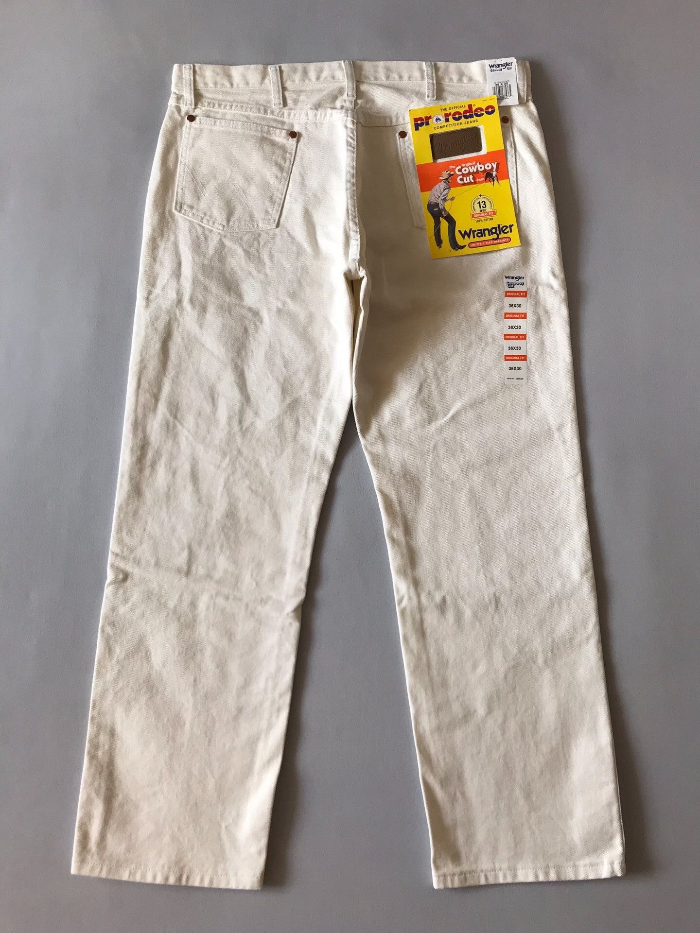 Wrangler Wrangler 13MWZ White Jeans W36L30 Size US 36 / EU 52 - 3 Thumbnail