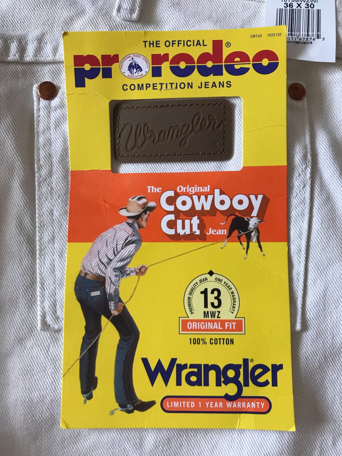 Wrangler Wrangler 13MWZ White Jeans W36L30 Size US 36 / EU 52 - 6 Thumbnail
