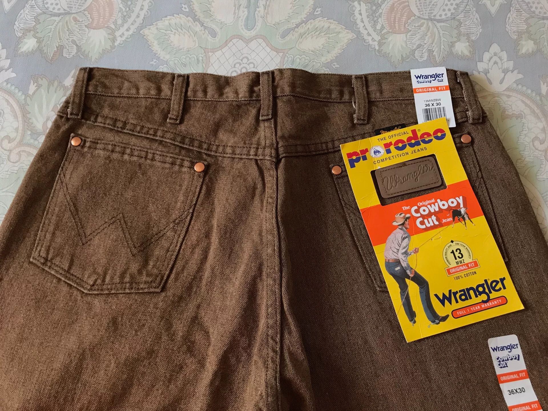 Wrangler Wrangler 13MWZ Brown Jeans W36L30 Size US 36 / EU 52 - 5 Thumbnail