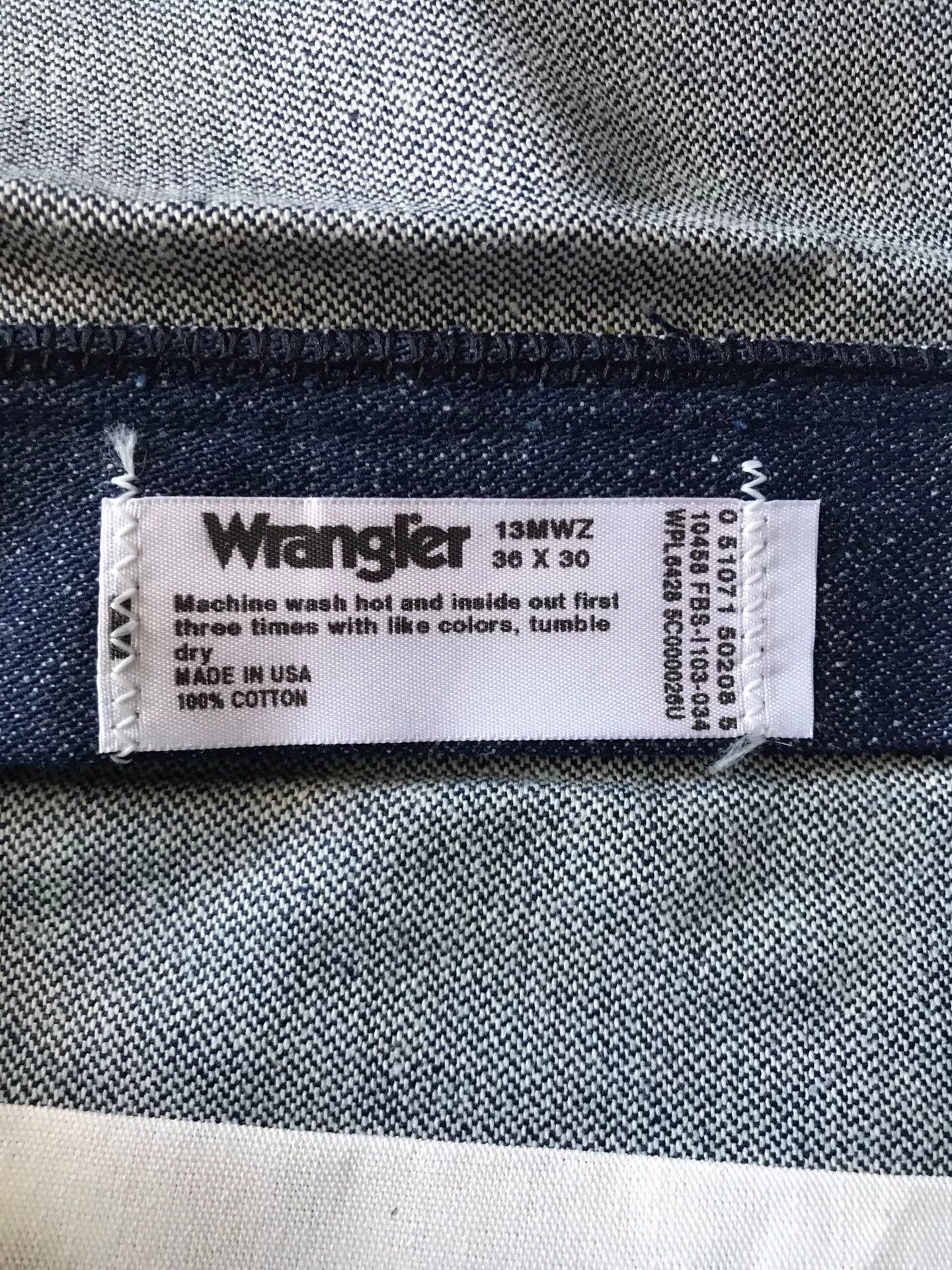 Wrangler Wrangler 13MWZ W36L30 Raw Denim Jeans Size US 36 / EU 52 - 9 Thumbnail