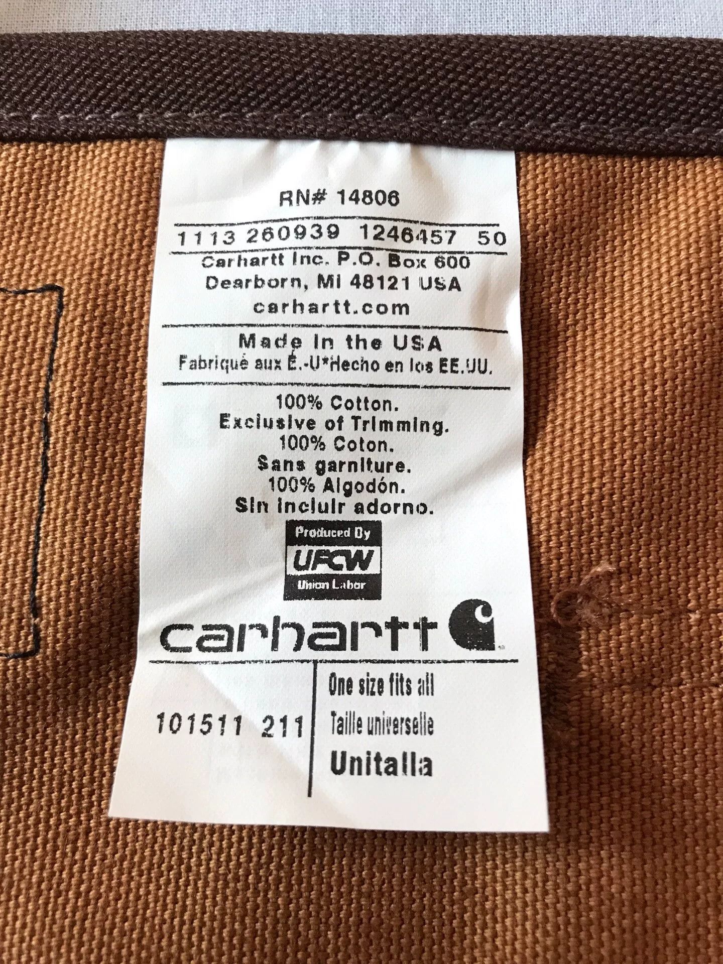 Carhartt Carhartt 101511 Canvas Apron Size ONE SIZE - 9 Thumbnail