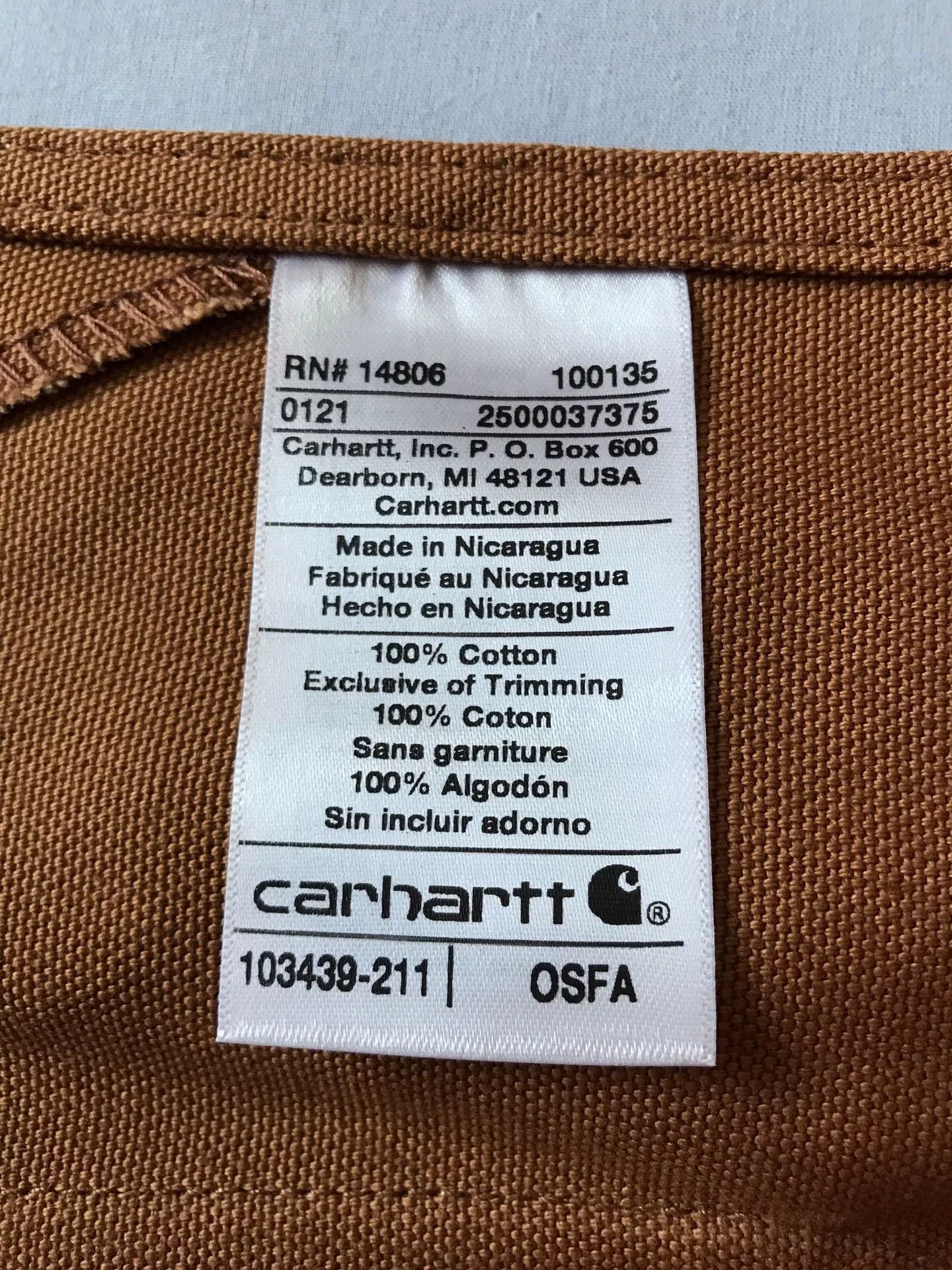 Carhartt Carhartt 103439 Classic Brown Apron Size ONE SIZE - 9 Thumbnail