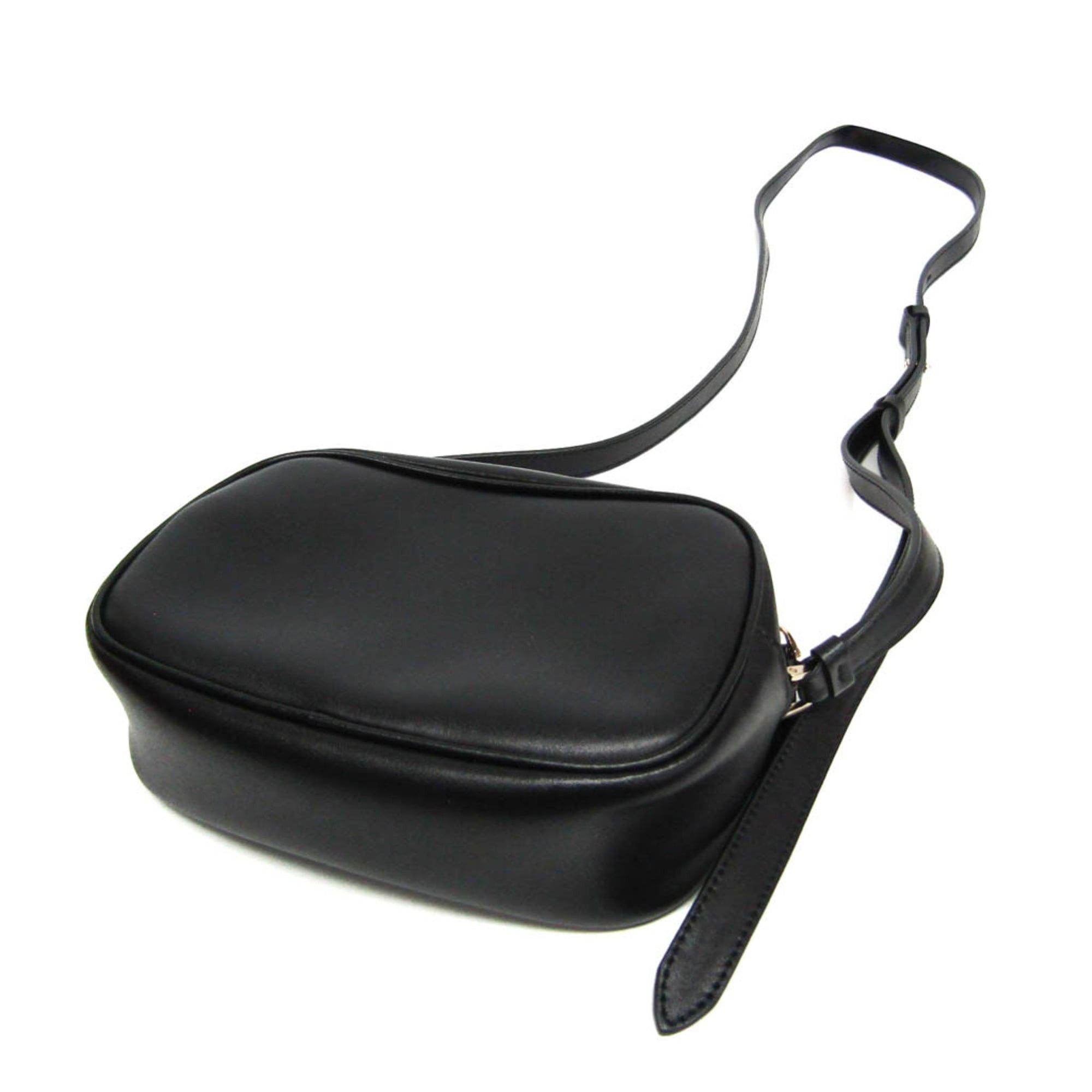 Salvatore Ferragamo Salvatore Ferragamo Vara AU-21 H498 Women's Leather Shoulder Bag Black Size ONE SIZE - 3 Thumbnail
