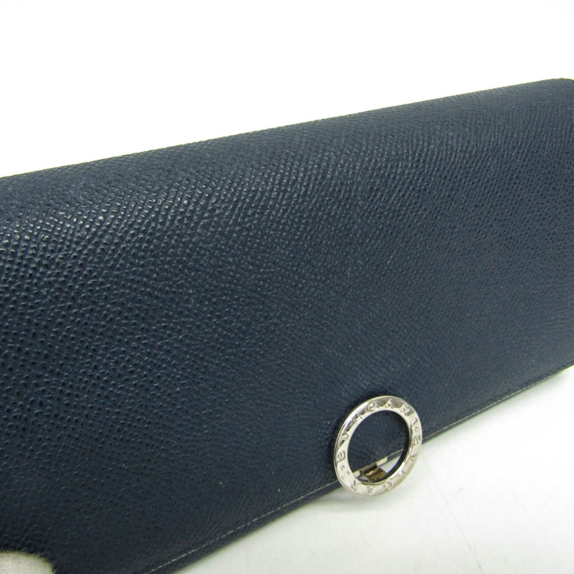 Bvlgari Bvlgari Women's Leather Long Wallet (bi-fold) Cream,Navy Size ONE SIZE - 6 Thumbnail