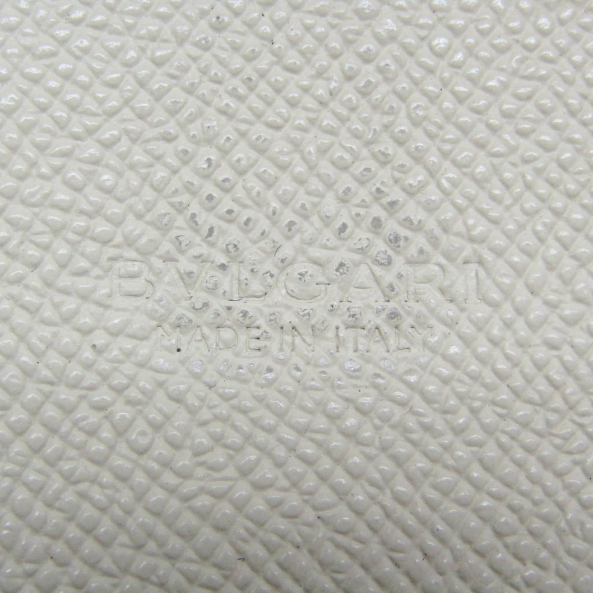 Bvlgari Bvlgari Women's Leather Long Wallet (bi-fold) Cream,Navy Size ONE SIZE - 14 Thumbnail