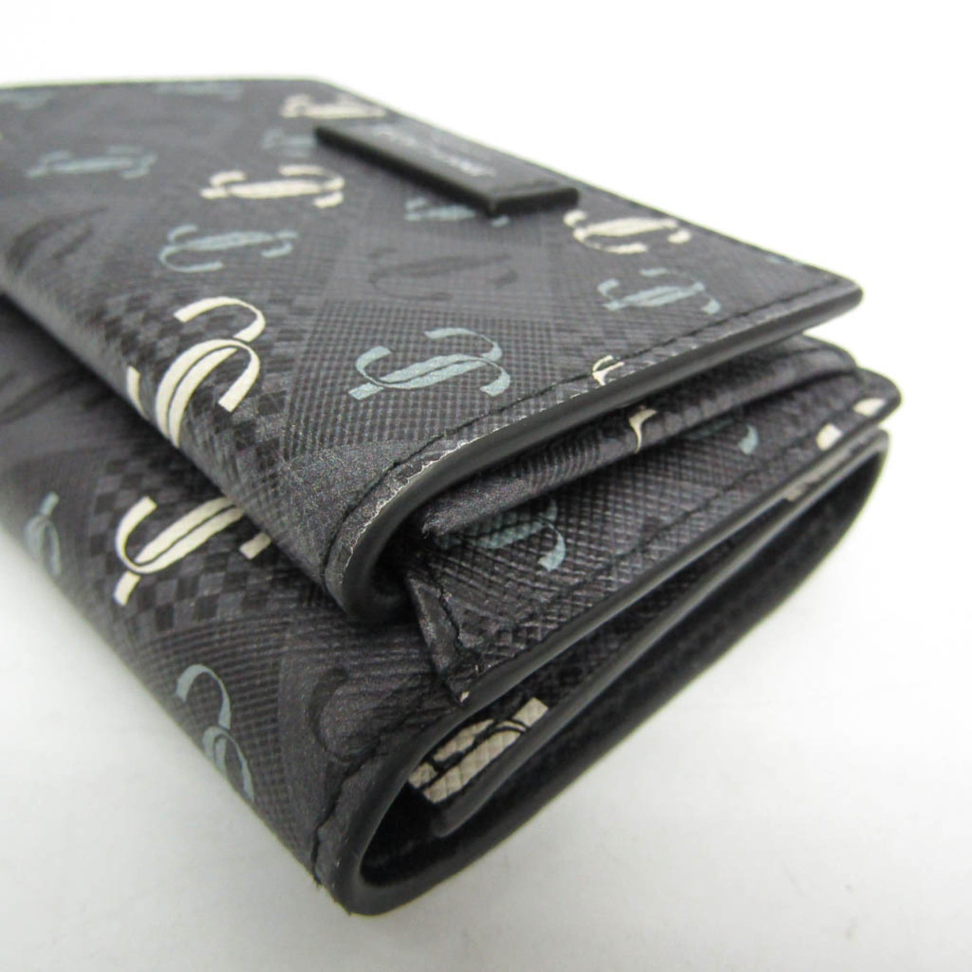 Jimmy Choo Jimmy Choo JAYDEN Women,Men PVC,Leather Wallet (tri-fold) Dark Gray Size ONE SIZE - 7 Thumbnail