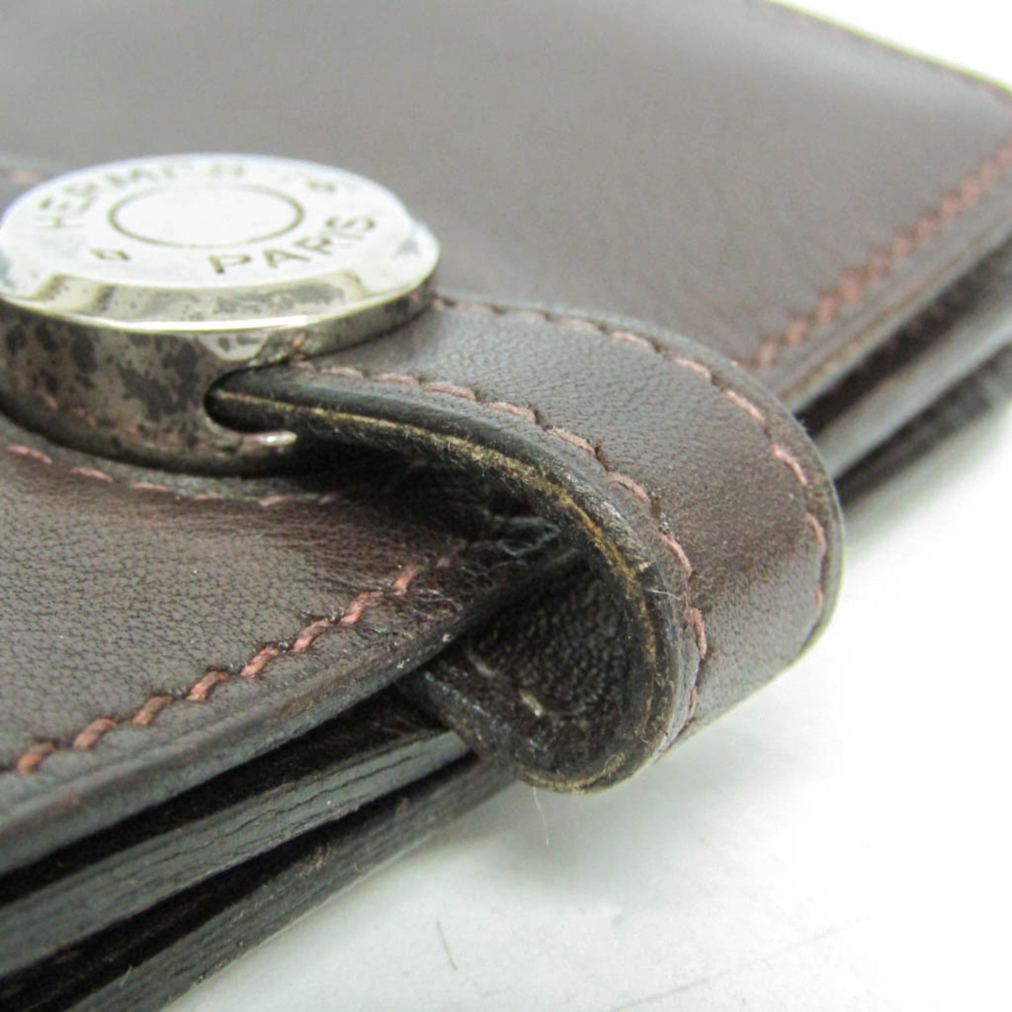 Hermes Hermes Dogon Swift Leather Card Case Dark Brown Size ONE SIZE - 11 Thumbnail