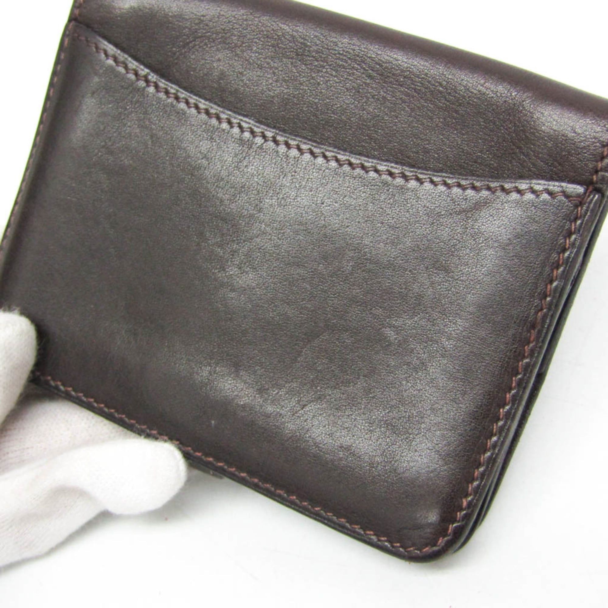 Hermes Hermes Dogon Swift Leather Card Case Dark Brown Size ONE SIZE - 6 Thumbnail