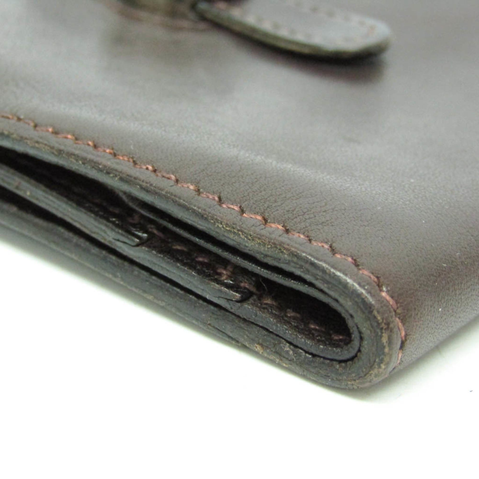 Hermes Hermes Dogon Swift Leather Card Case Dark Brown Size ONE SIZE - 7 Thumbnail