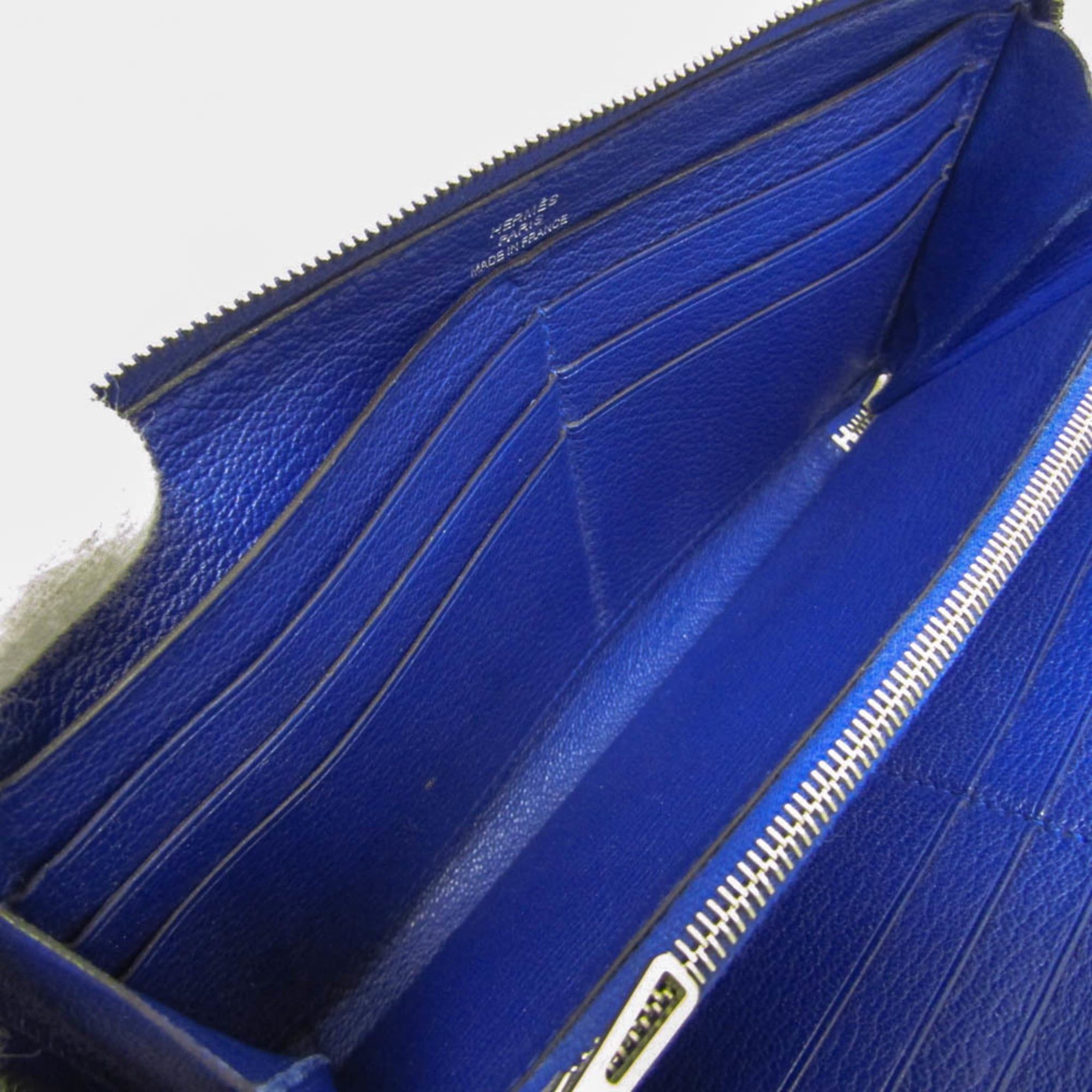 Hermes Hermes Azap Long Classic Men,Women Taurillon Clemence Leather Long Wallet (bi-fold) Navy Size ONE SIZE - 10 Thumbnail