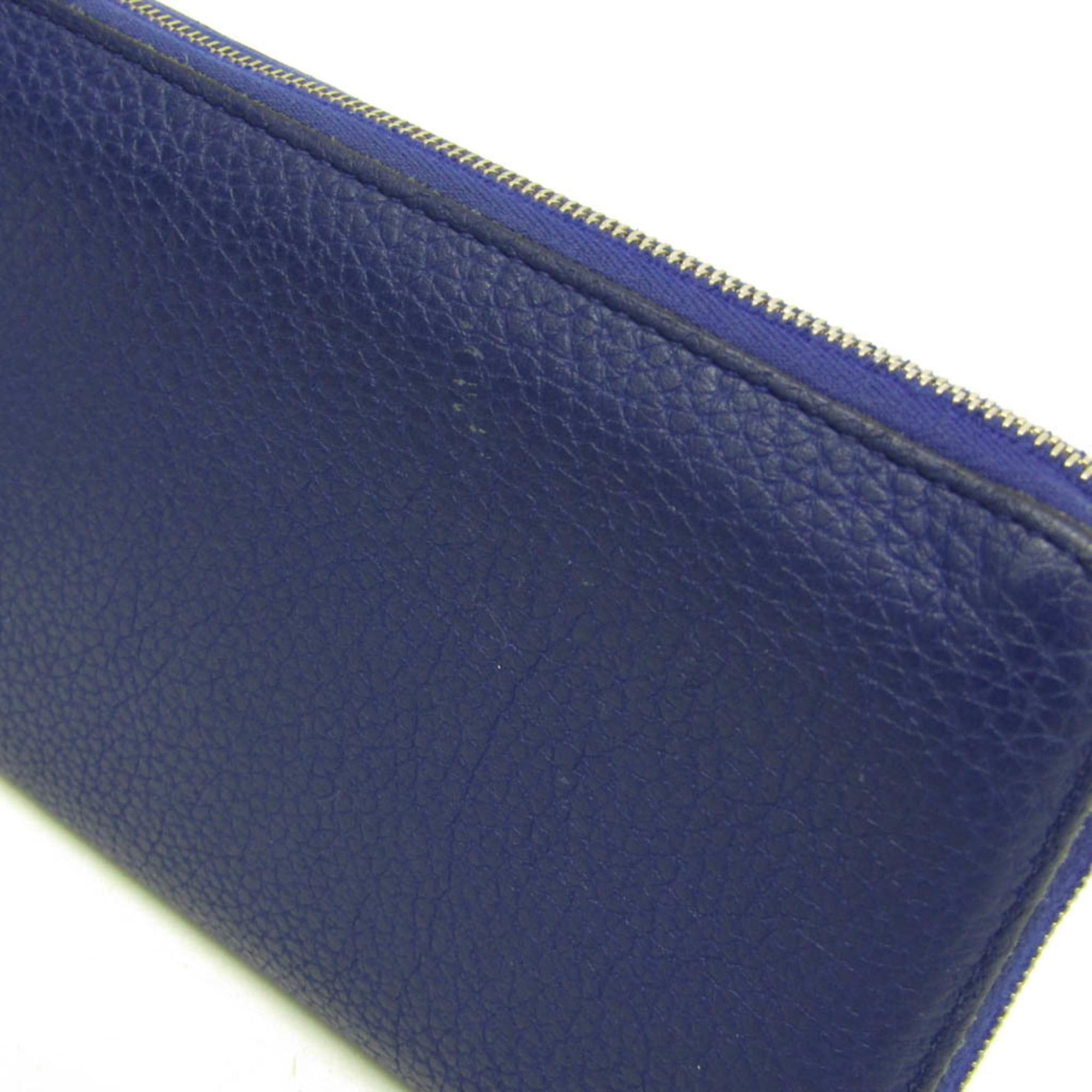 Hermes Hermes Azap Long Classic Men,Women Taurillon Clemence Leather Long Wallet (bi-fold) Navy Size ONE SIZE - 8 Thumbnail