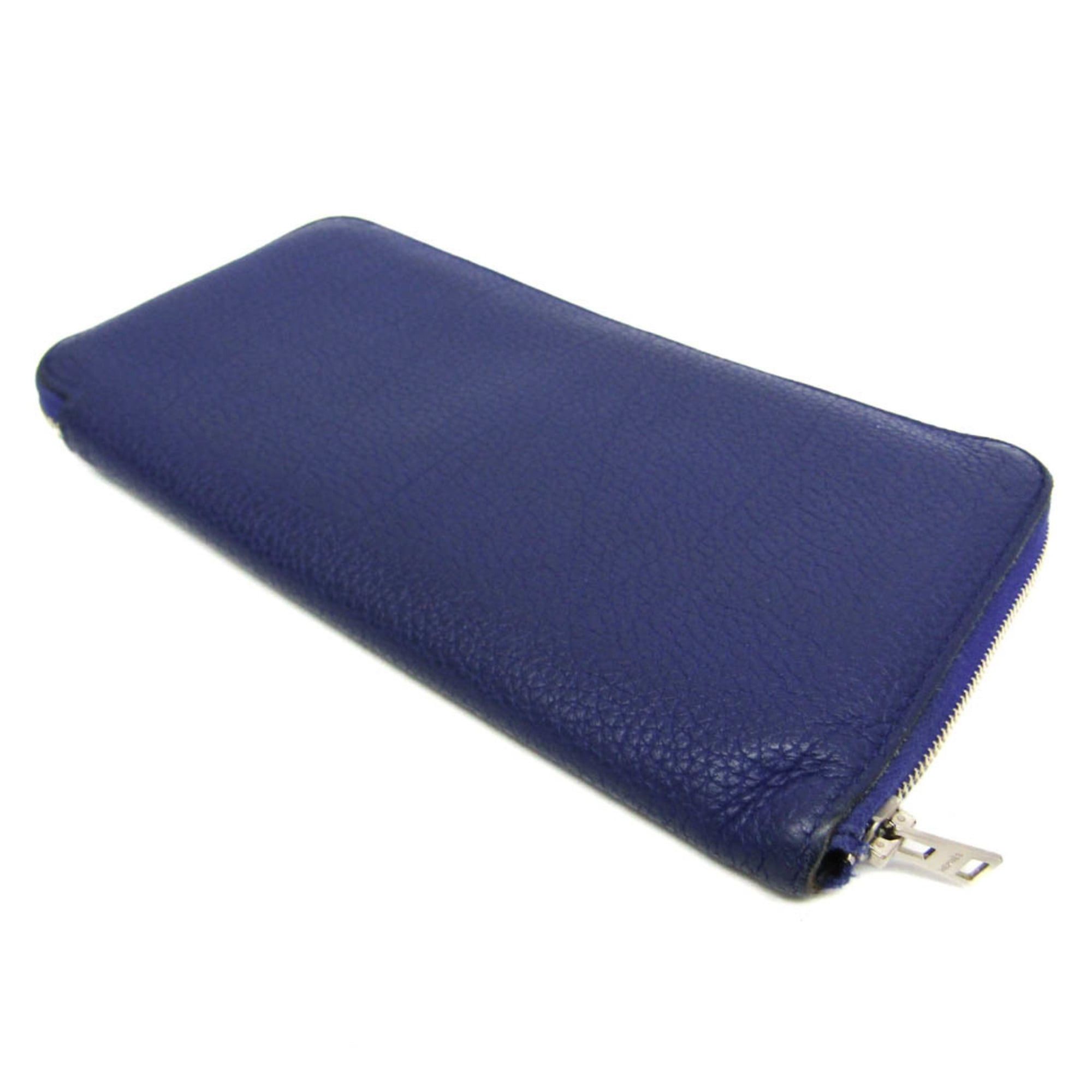 Hermes Hermes Azap Long Classic Men,Women Taurillon Clemence Leather Long Wallet (bi-fold) Navy Size ONE SIZE - 2 Thumbnail