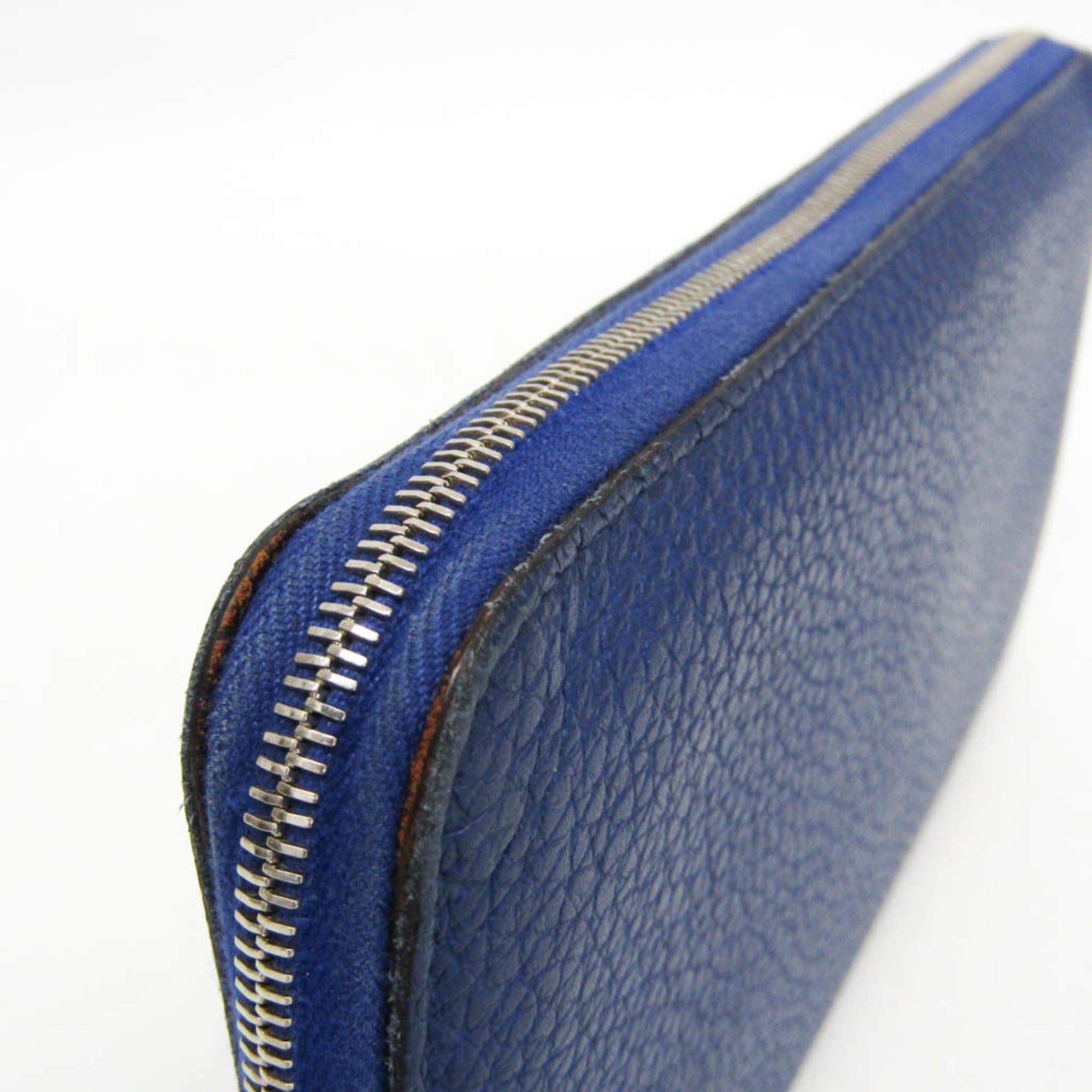 Hermes Hermes Azap Long Classic Men,Women Taurillon Clemence Leather Long Wallet (bi-fold) Navy Size ONE SIZE - 7 Thumbnail