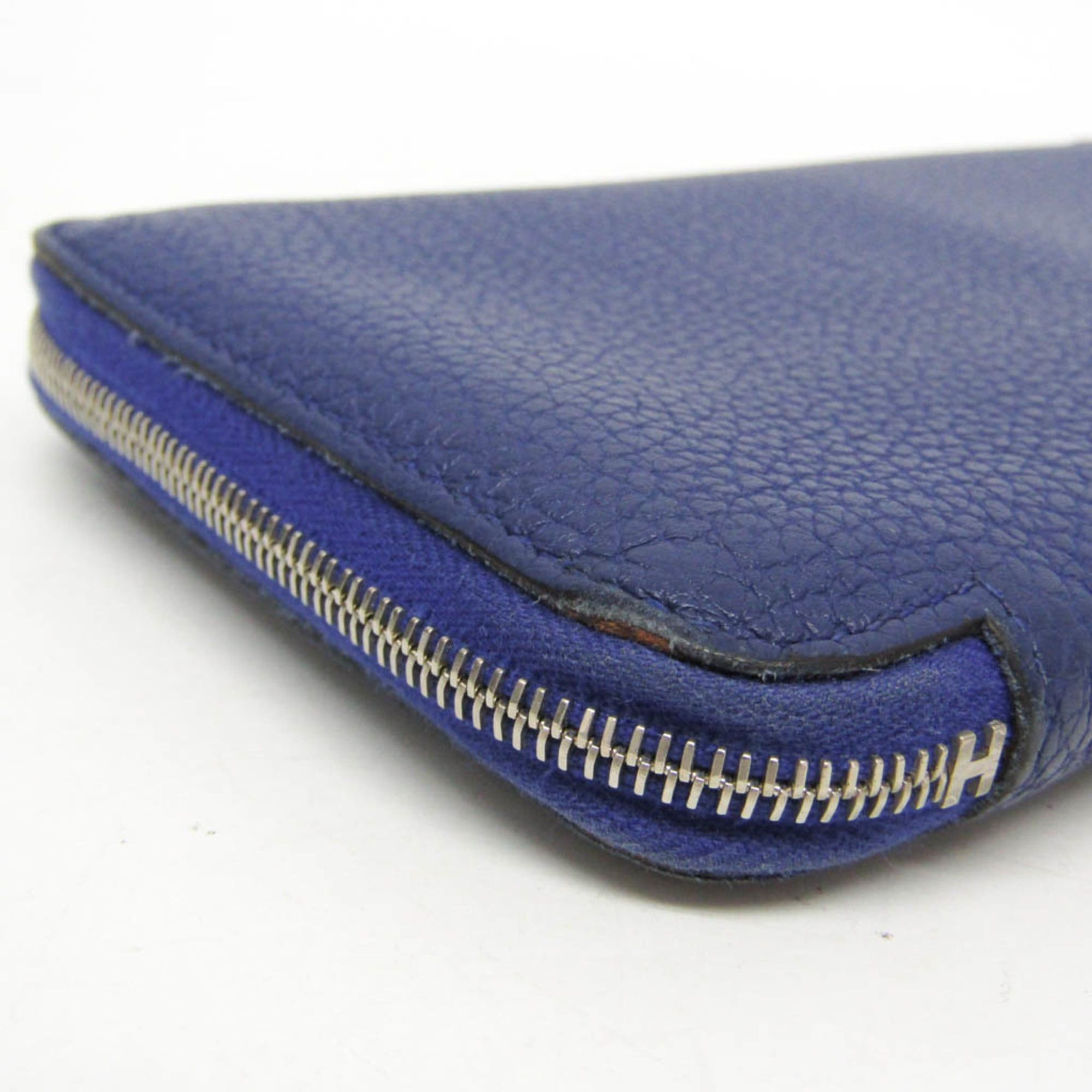 Hermes Hermes Azap Long Classic Men,Women Taurillon Clemence Leather Long Wallet (bi-fold) Navy Size ONE SIZE - 5 Thumbnail