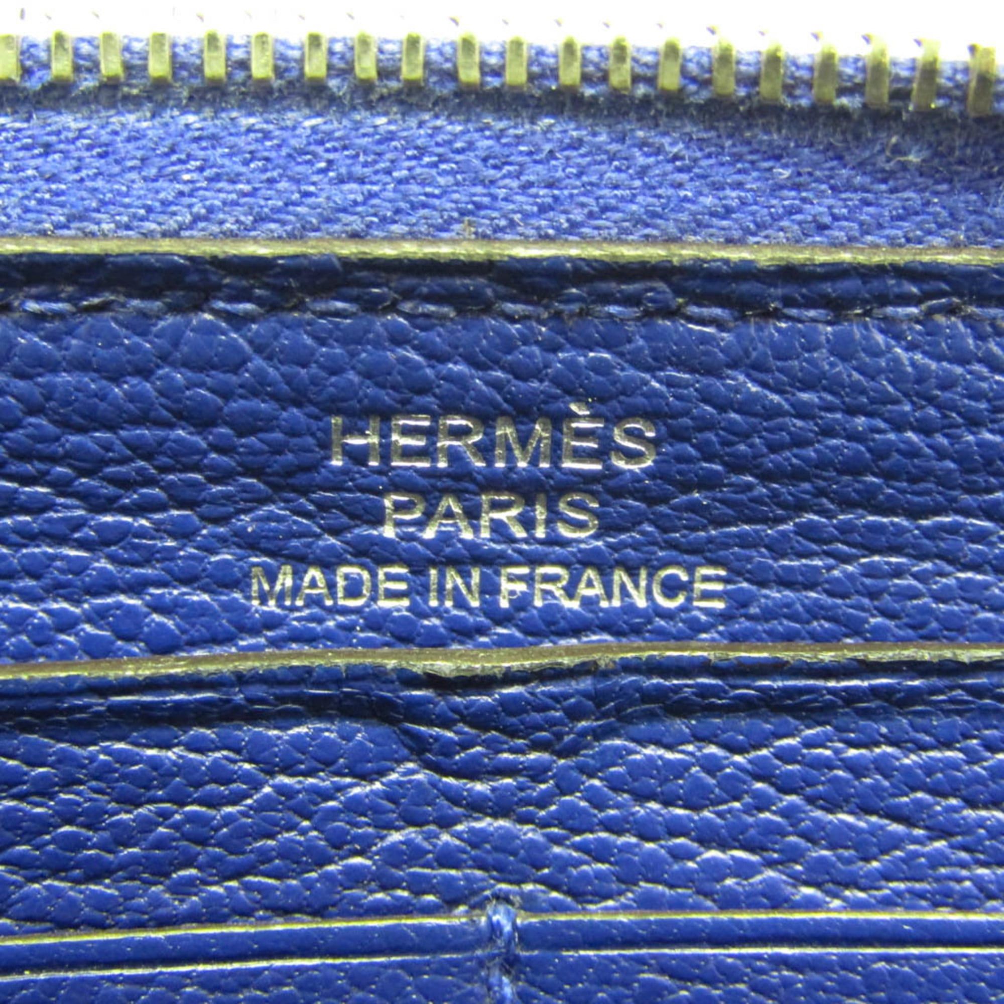 Hermes Hermes Azap Long Classic Men,Women Taurillon Clemence Leather Long Wallet (bi-fold) Navy Size ONE SIZE - 12 Thumbnail
