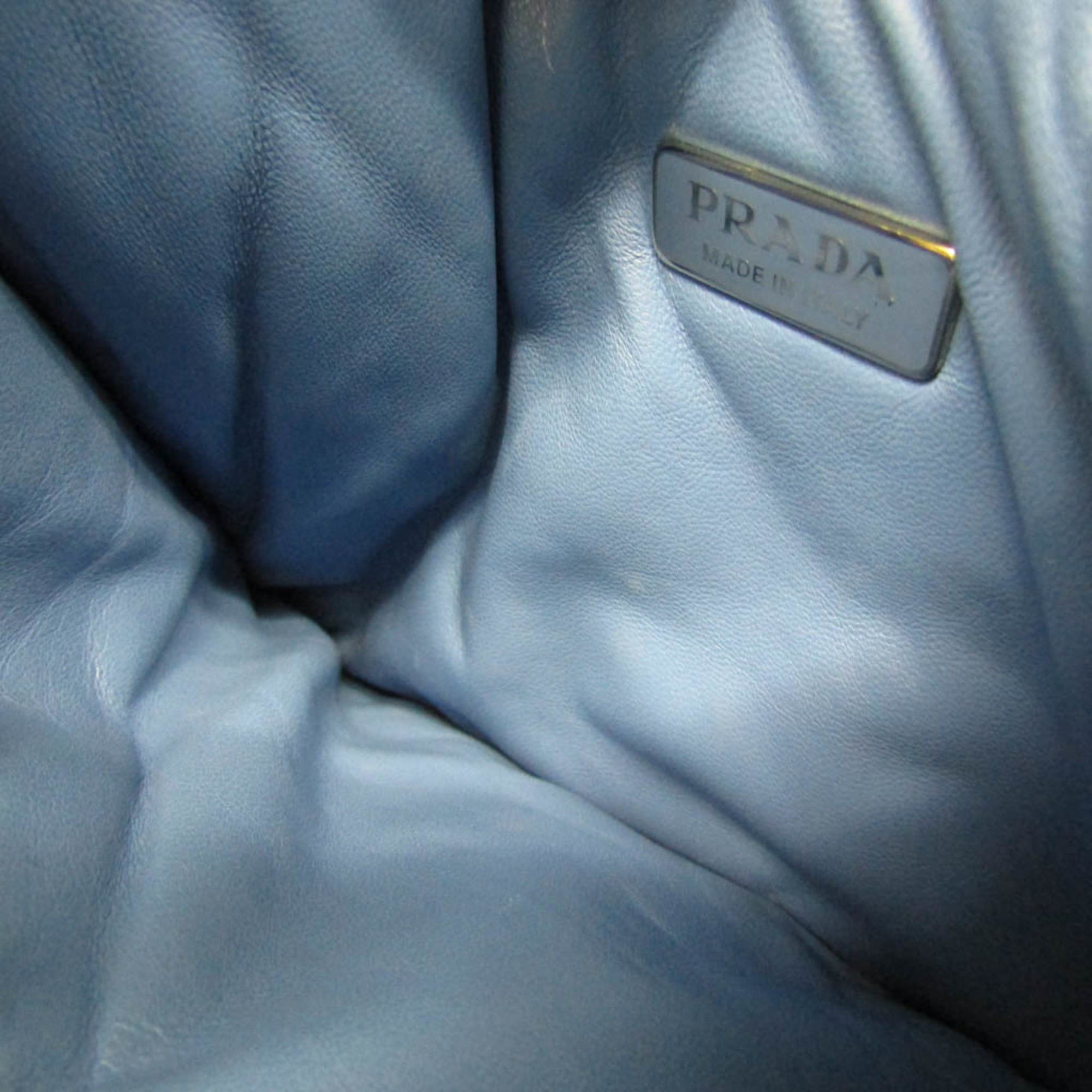 Prada Prada Padded 1BA359 Women's Nappa Leather Handbag,Shoulder Bag Blue Size ONE SIZE - 14 Thumbnail