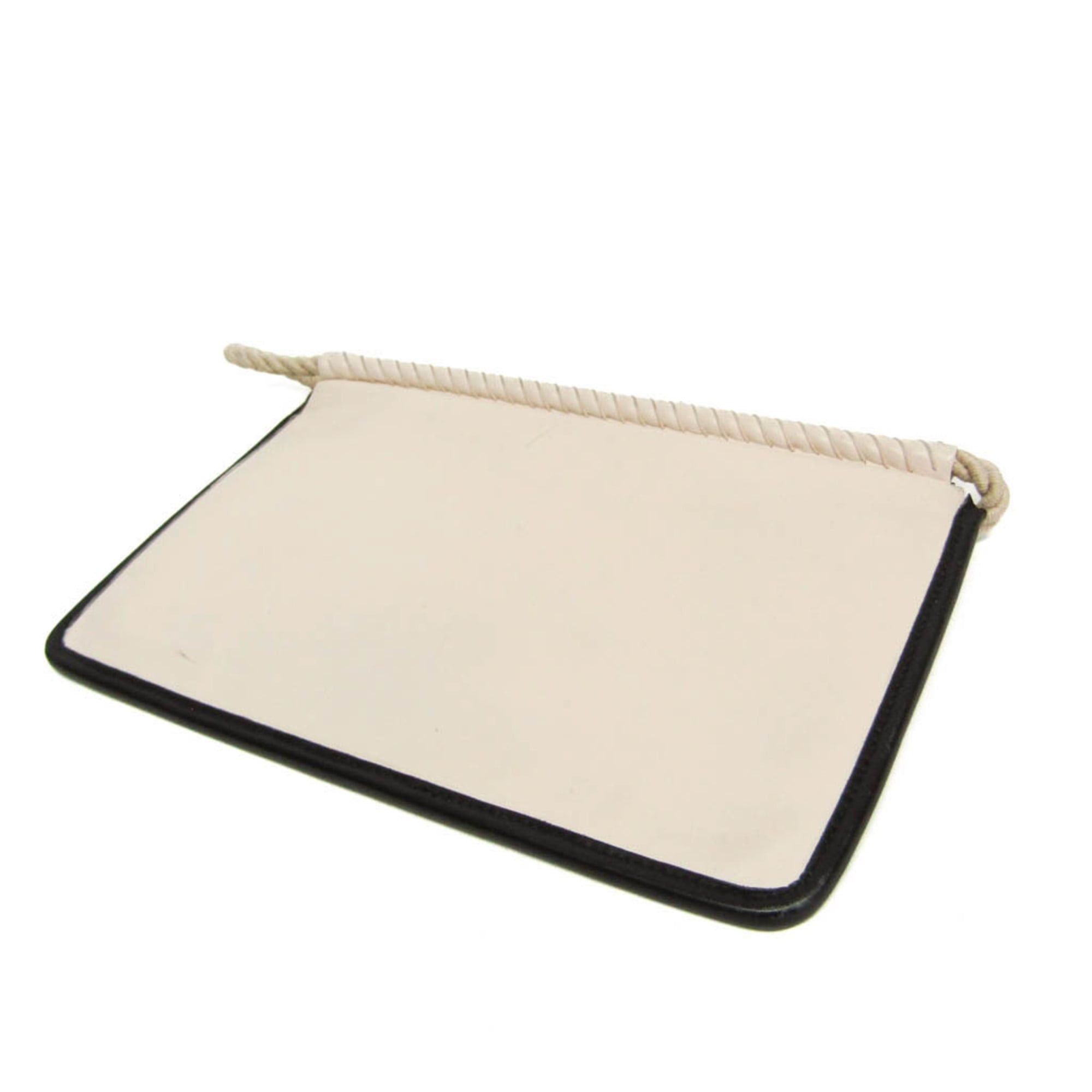 Balenciaga Balenciaga 427443 Men,Women Leather Clutch Bag Black,Off-white Size ONE SIZE - 2 Thumbnail