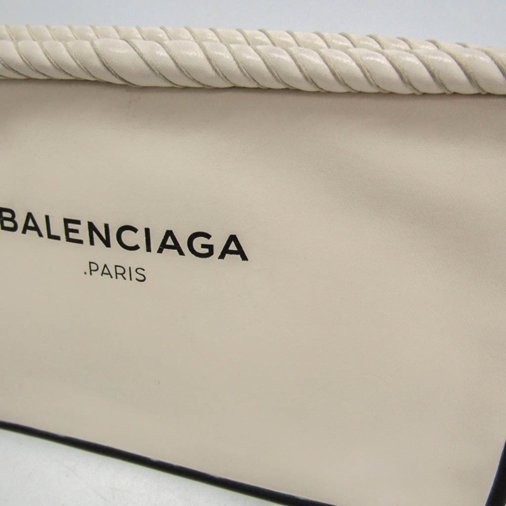 Balenciaga Balenciaga 427443 Men,Women Leather Clutch Bag Black,Off-white Size ONE SIZE - 4 Thumbnail