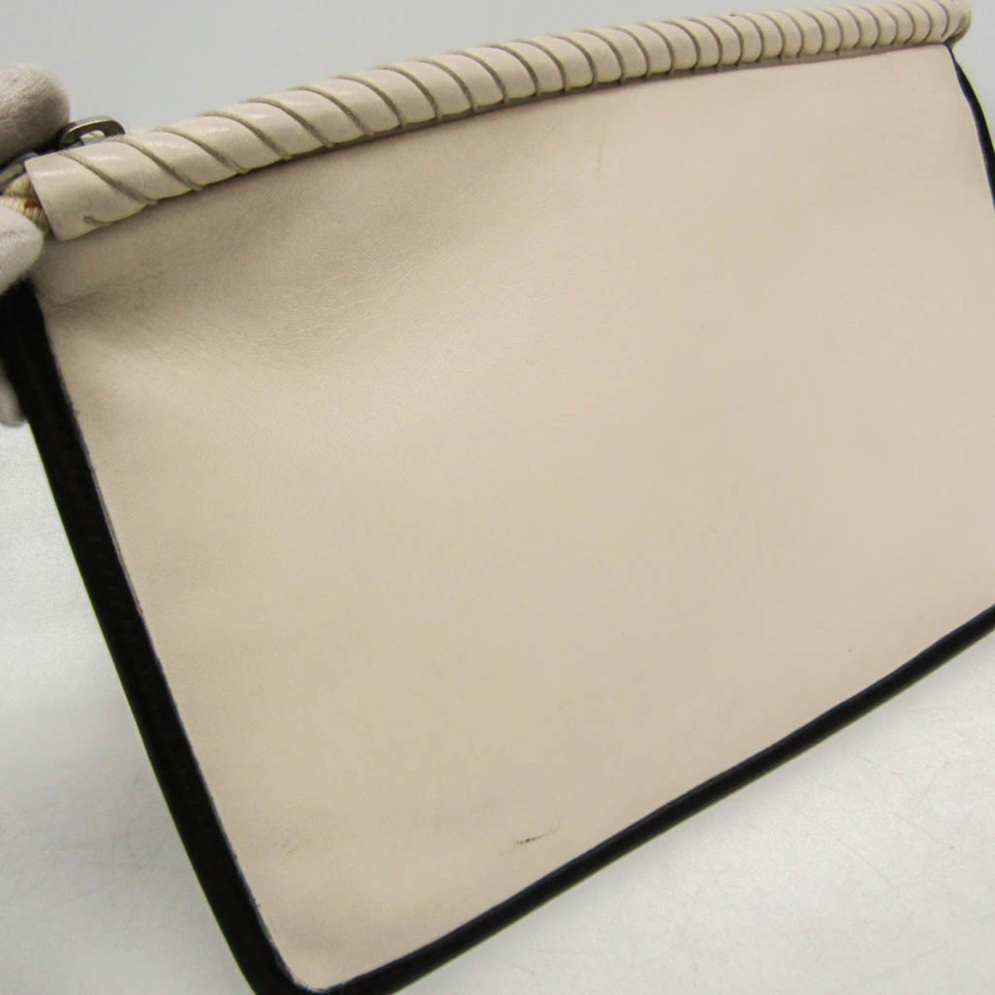 Balenciaga Balenciaga 427443 Men,Women Leather Clutch Bag Black,Off-white Size ONE SIZE - 5 Thumbnail