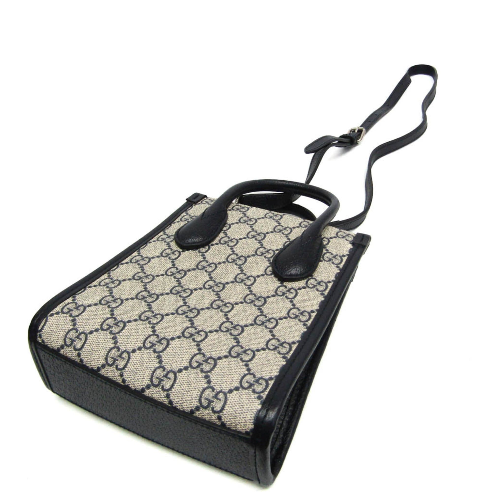 Gucci Gucci Interlocking G 671623 Women's Leather,GG Supreme Handbag,Shoulder Bag Beige,Navy Size ONE SIZE - 2 Thumbnail