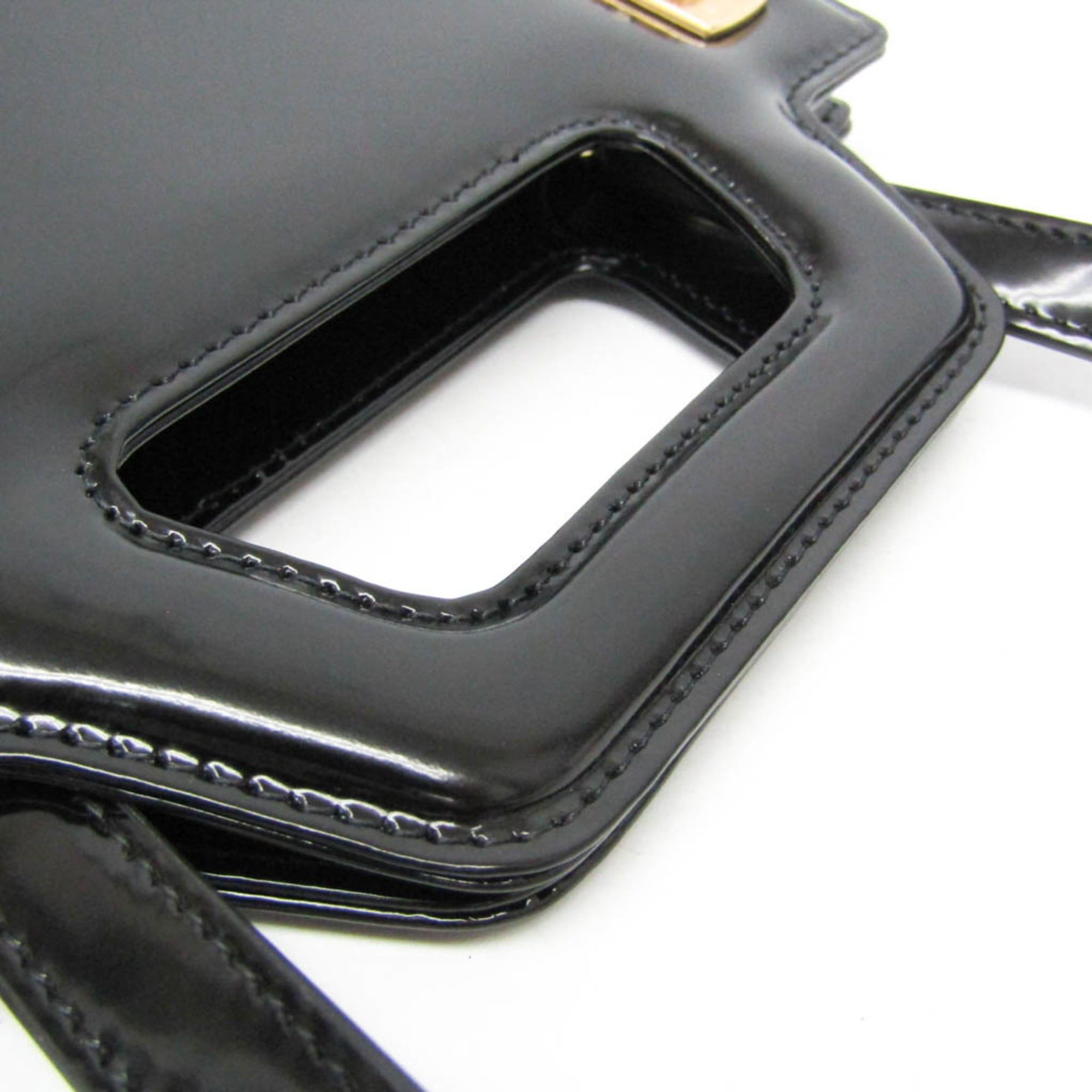 Salvatore Ferragamo Salvatore Ferragamo Gancini Wanda AU-21 3485 Women's Leather Handbag,Shoulder Bag Black Size ONE SIZE - 9 Thumbnail