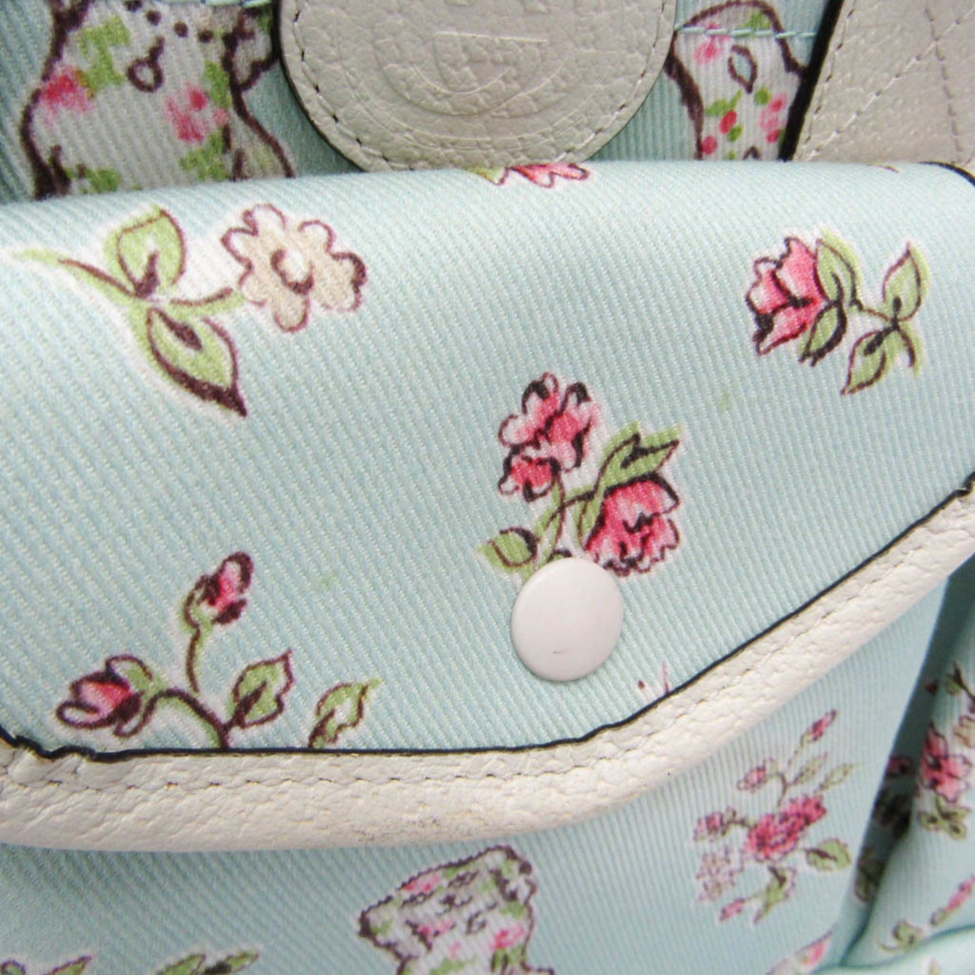 Gucci Gucci Interlocking G Children 628159 Girls' Canvas,Leather Handbag Mint Blue,Pink,White Size ONE SIZE - 6 Thumbnail