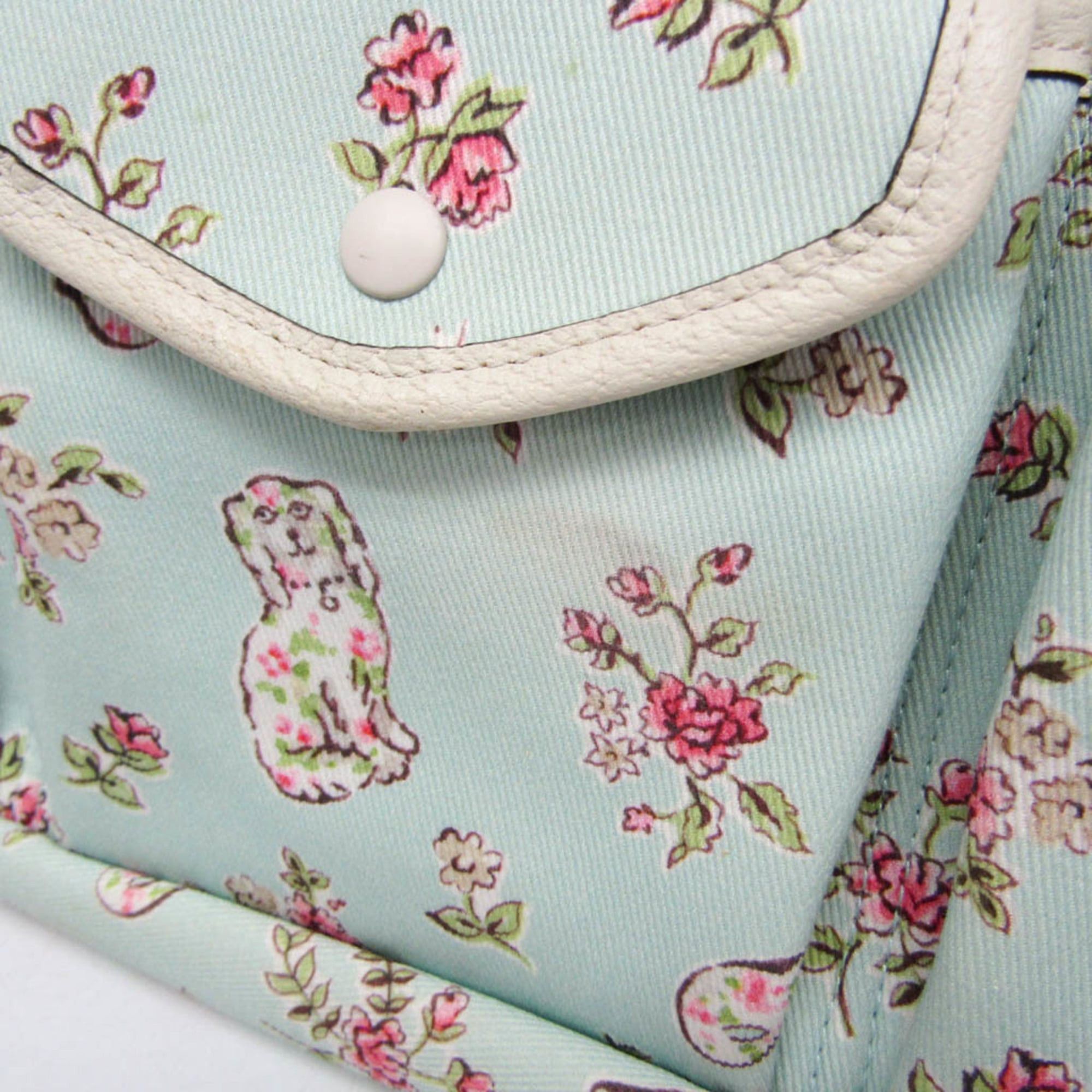 Gucci Gucci Interlocking G Children 628159 Girls' Canvas,Leather Handbag Mint Blue,Pink,White Size ONE SIZE - 4 Thumbnail