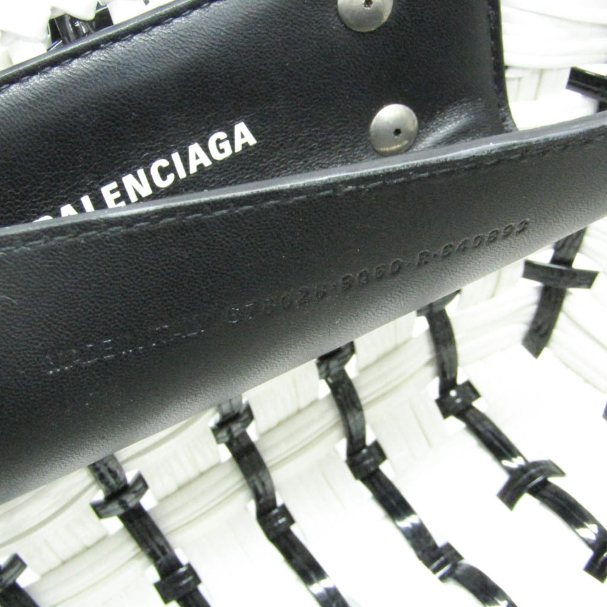 Balenciaga Balenciaga Bistro XXS 678028 Women's Leather Handbag,Shoulder Bag Black,White Size ONE SIZE - 16 Thumbnail