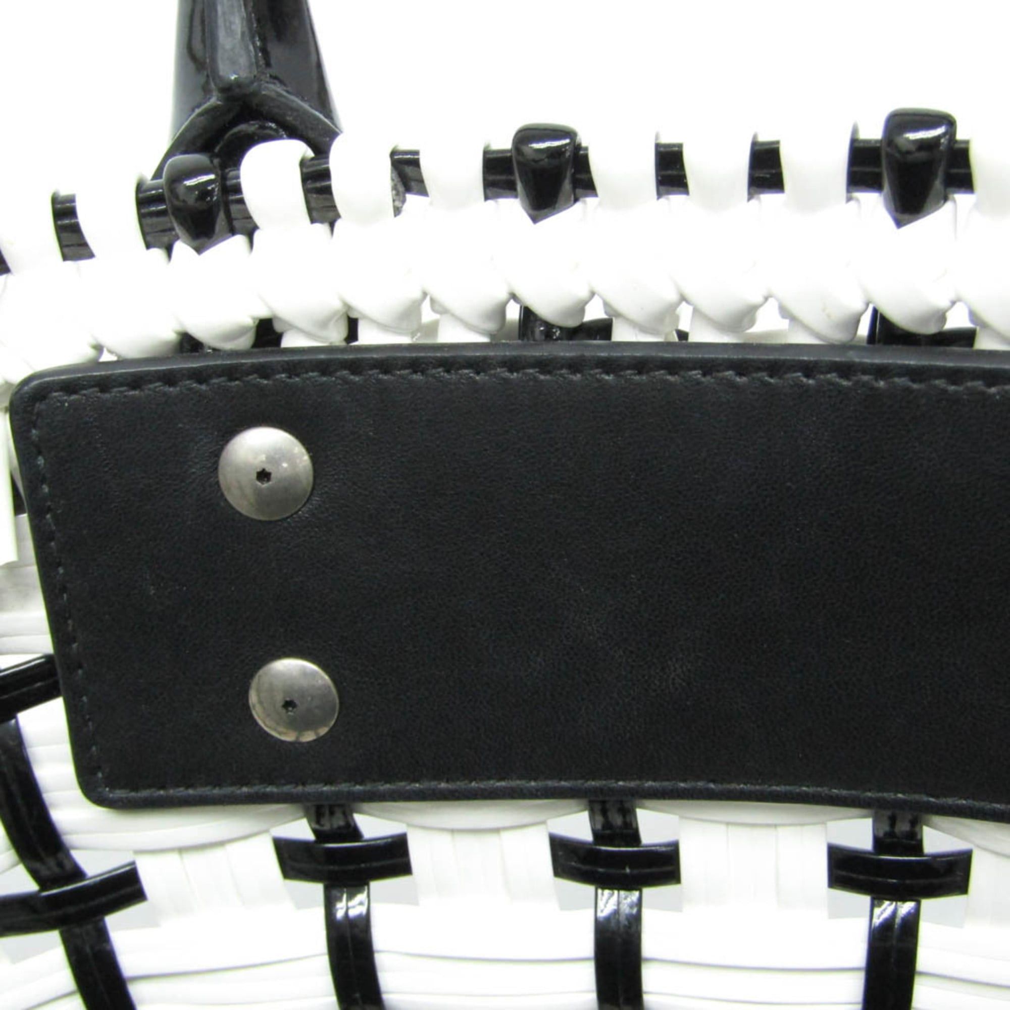 Balenciaga Balenciaga Bistro XXS 678028 Women's Leather Handbag,Shoulder Bag Black,White Size ONE SIZE - 14 Thumbnail
