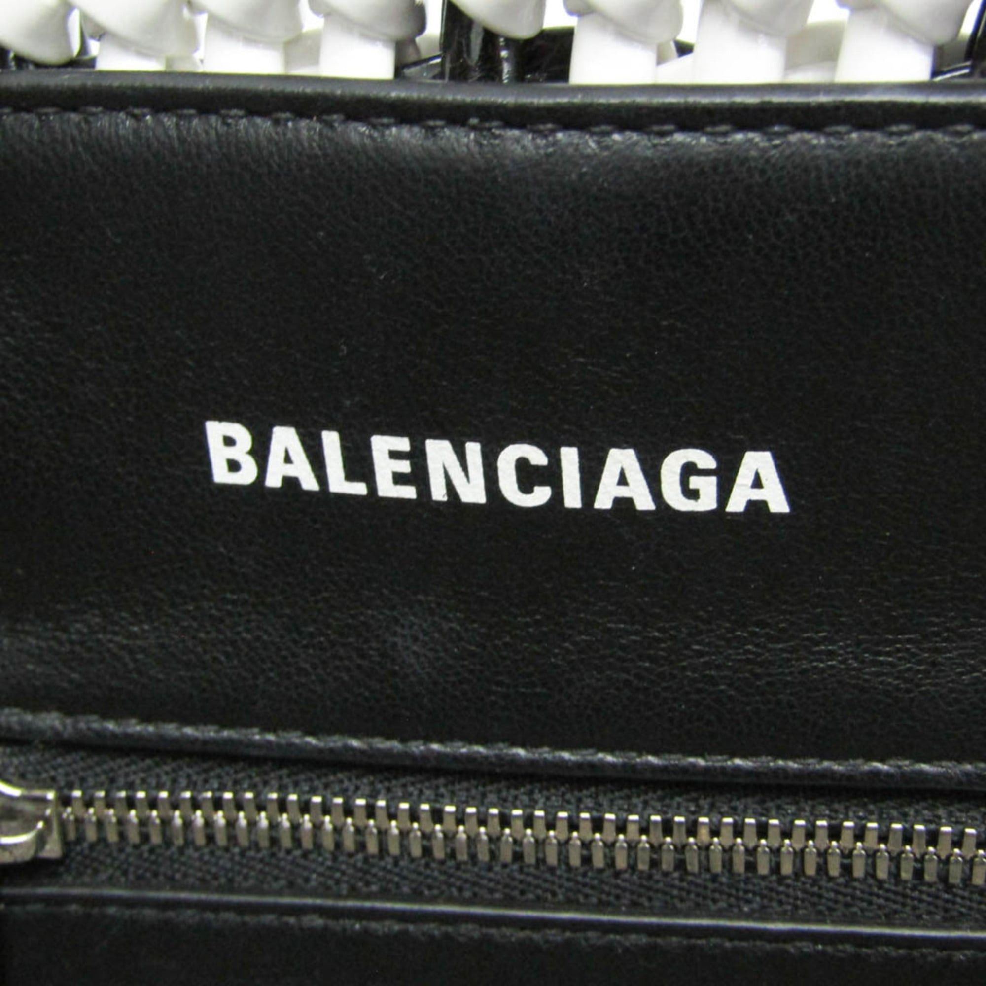 Balenciaga Balenciaga Bistro XXS 678028 Women's Leather Handbag,Shoulder Bag Black,White Size ONE SIZE - 15 Thumbnail