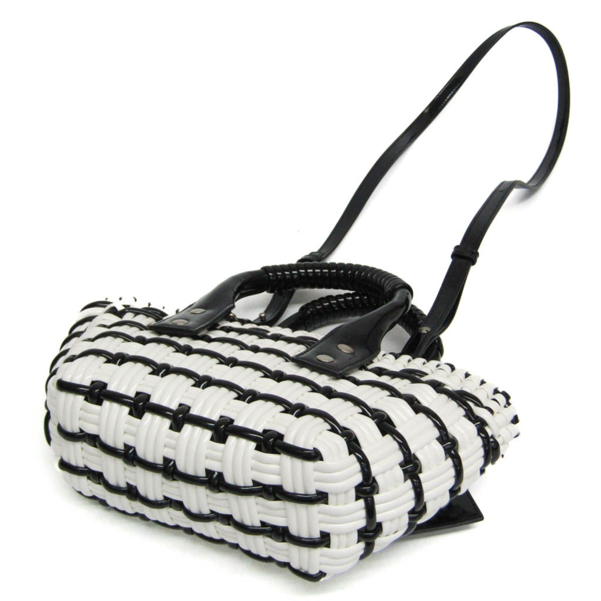 Balenciaga Balenciaga Bistro XXS 678028 Women's Leather Handbag,Shoulder Bag Black,White Size ONE SIZE - 2 Thumbnail