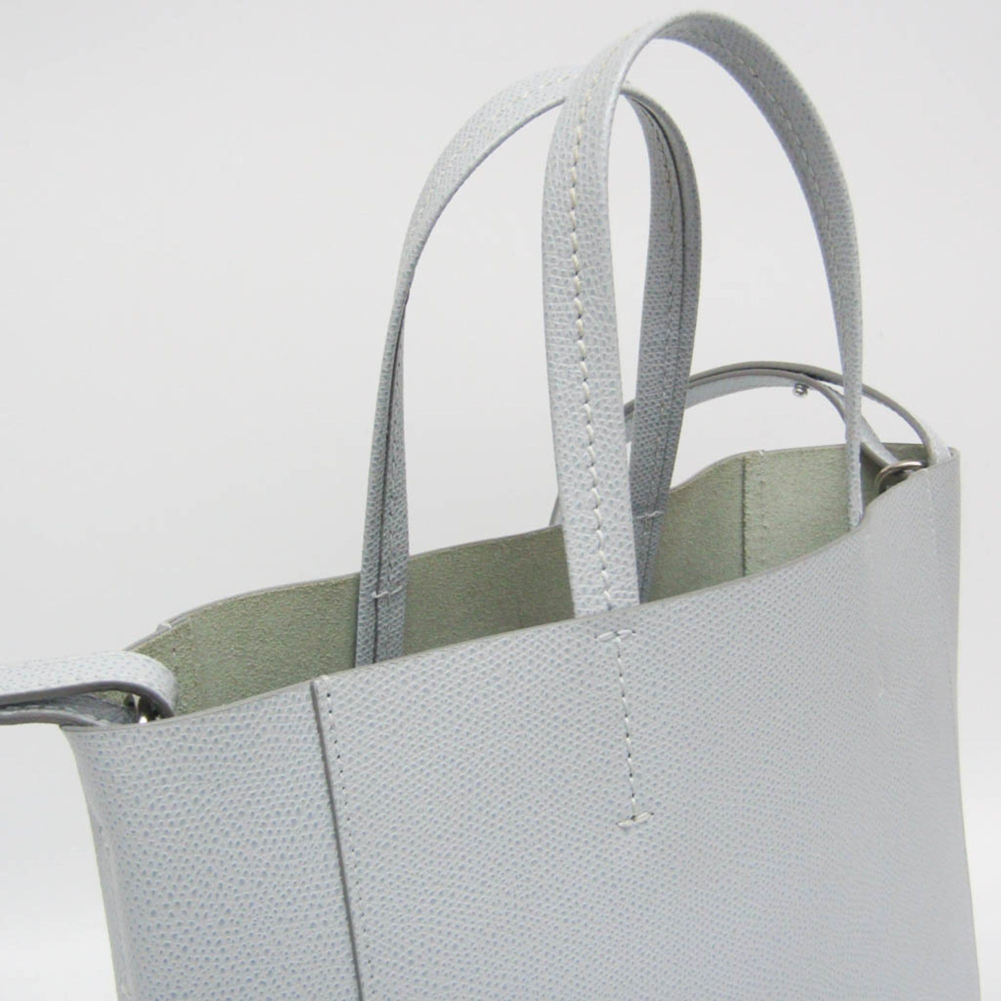 Celine Celine Vertical Cabas Small Women's Leather Shoulder Bag,Tote Bag Gray,Light Blue Size ONE SIZE - 7 Thumbnail