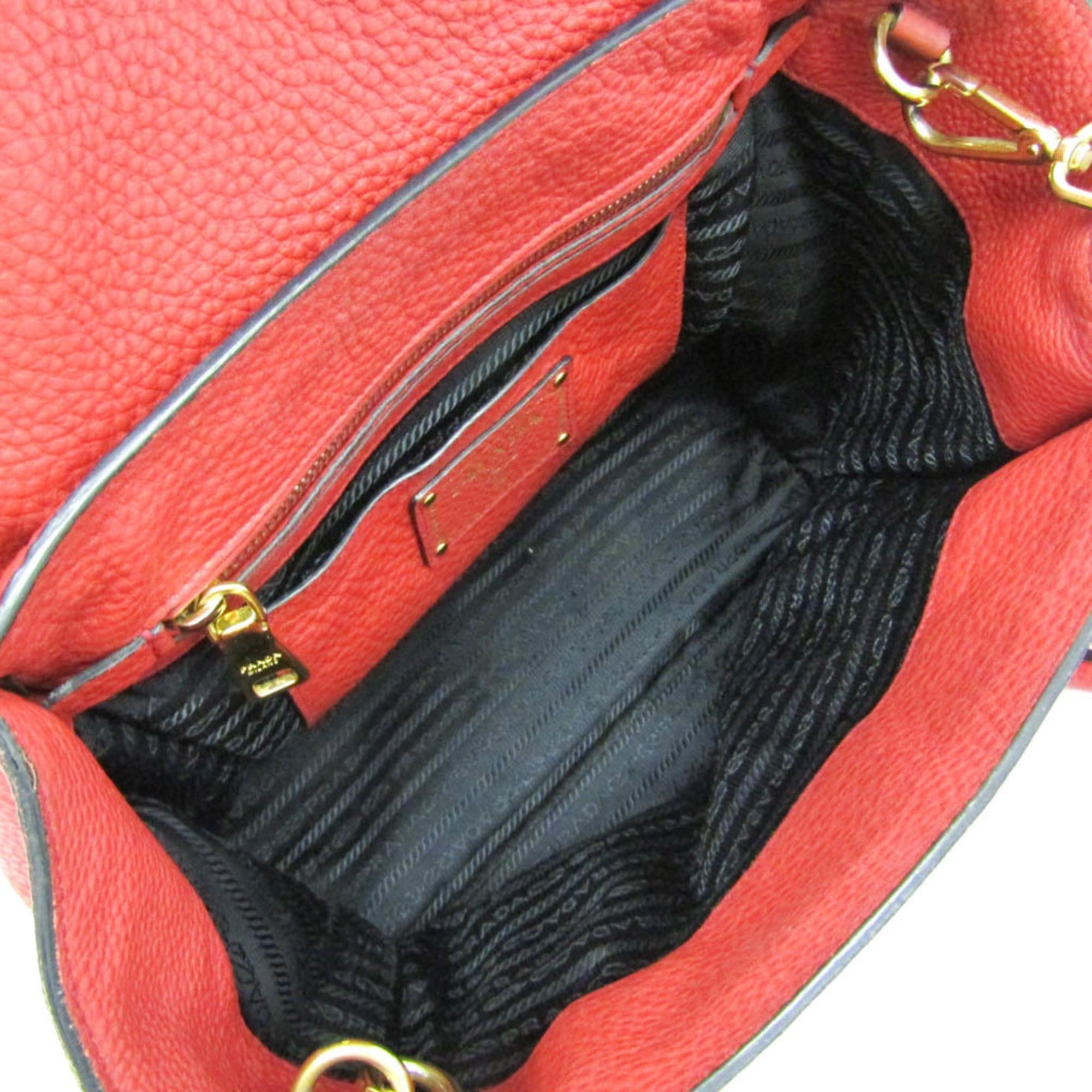 Prada Prada VIT DAINO BN2673 Women's Leather Handbag,Shoulder Bag Red Color Size ONE SIZE - 4 Thumbnail