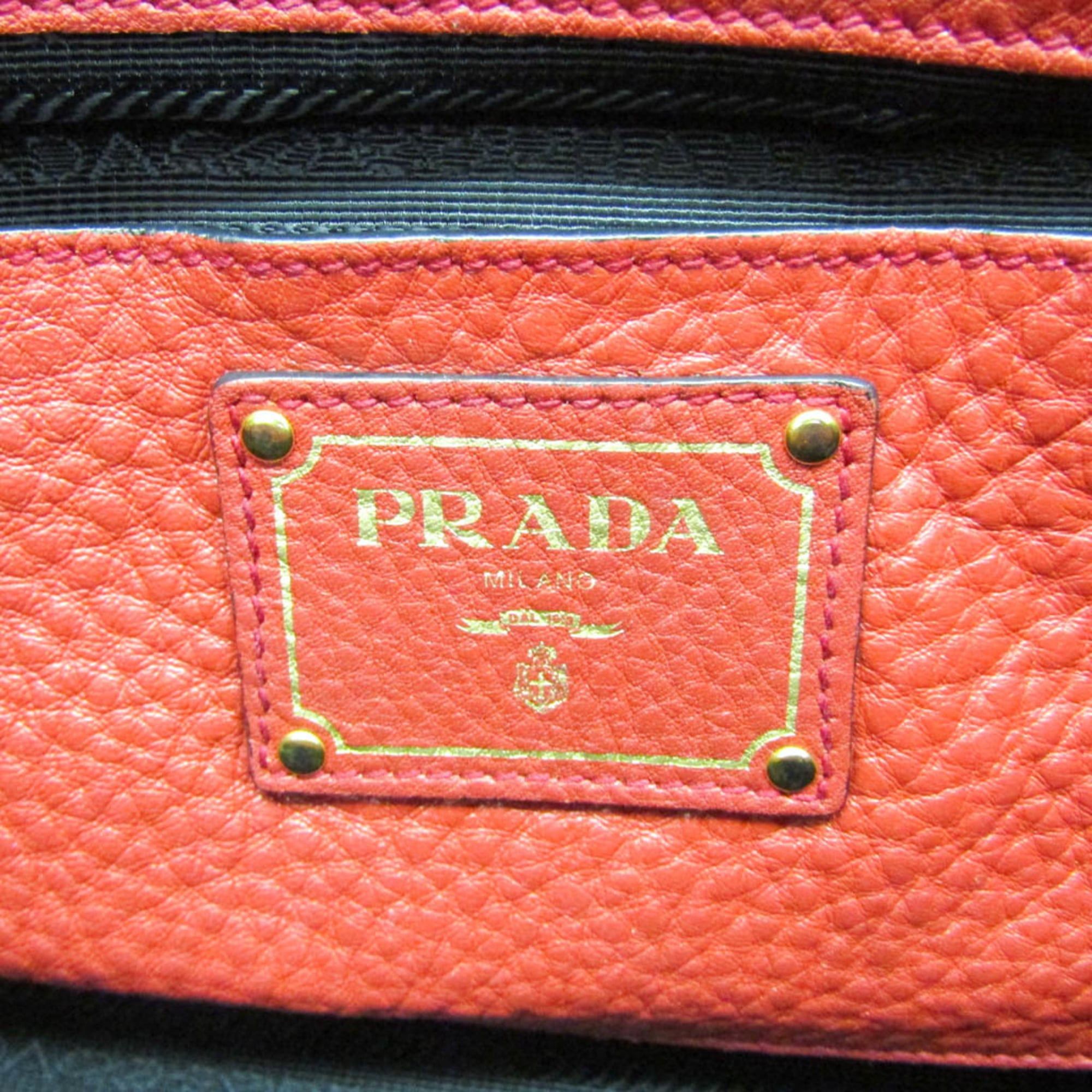 Prada Prada VIT DAINO BN2673 Women's Leather Handbag,Shoulder Bag Red Color Size ONE SIZE - 18 Thumbnail